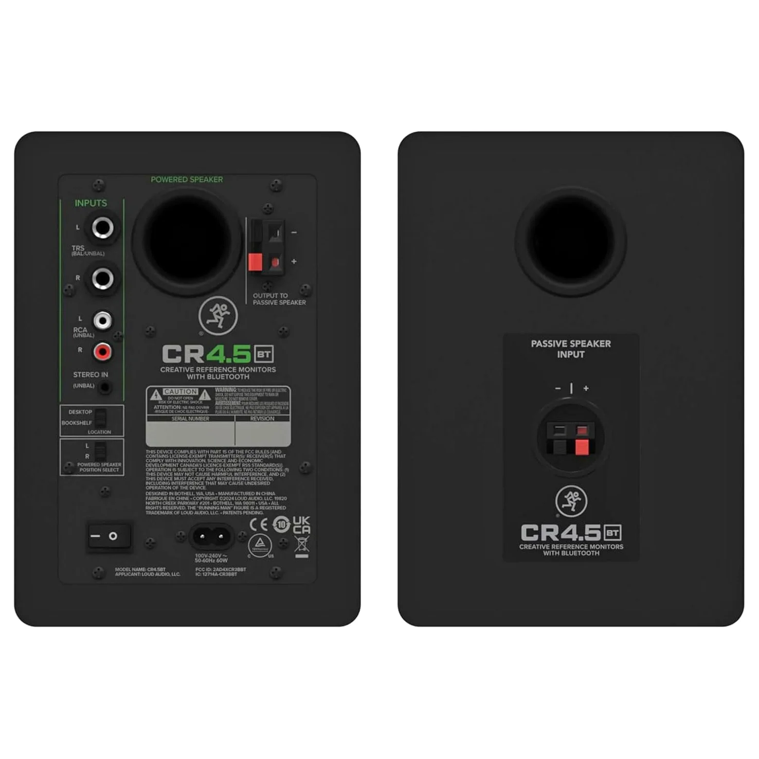 Mackie CR4.5BT Moniteur de studio actif 2 voies haut-parleur Bluetooth avec 2 câbles jack Keepdrum
