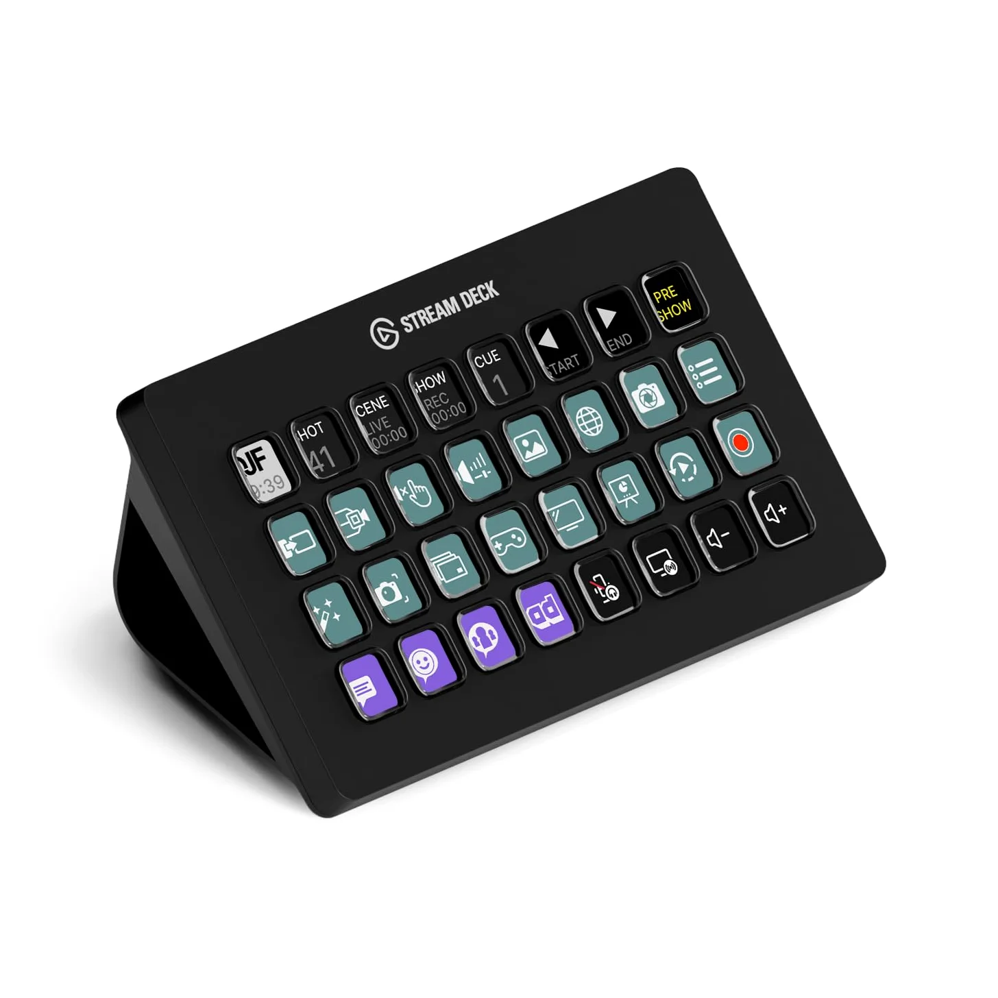 Elgato Stream Deck XL – Contrôleur de studio avancé, 32 touches macro, déclenchement d’actions dans les applications et les logiciels comme OBS, Twitch, ​YouTube et d’autres, compatible Mac et PC