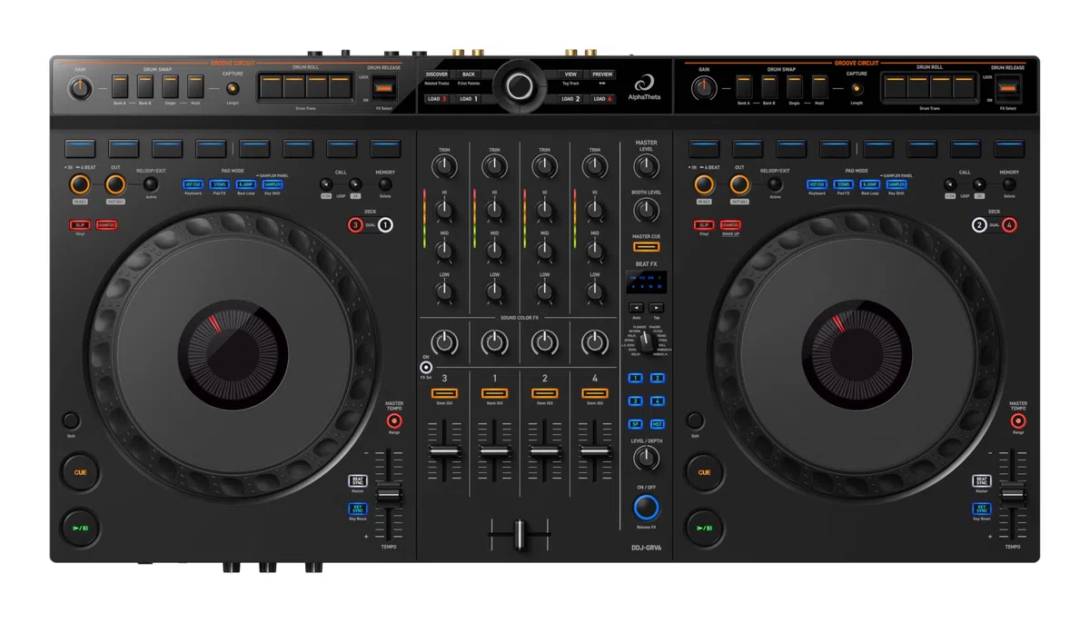 AlphaTheta Contrôleur DJ 4 canaux DDJ-GRV6
