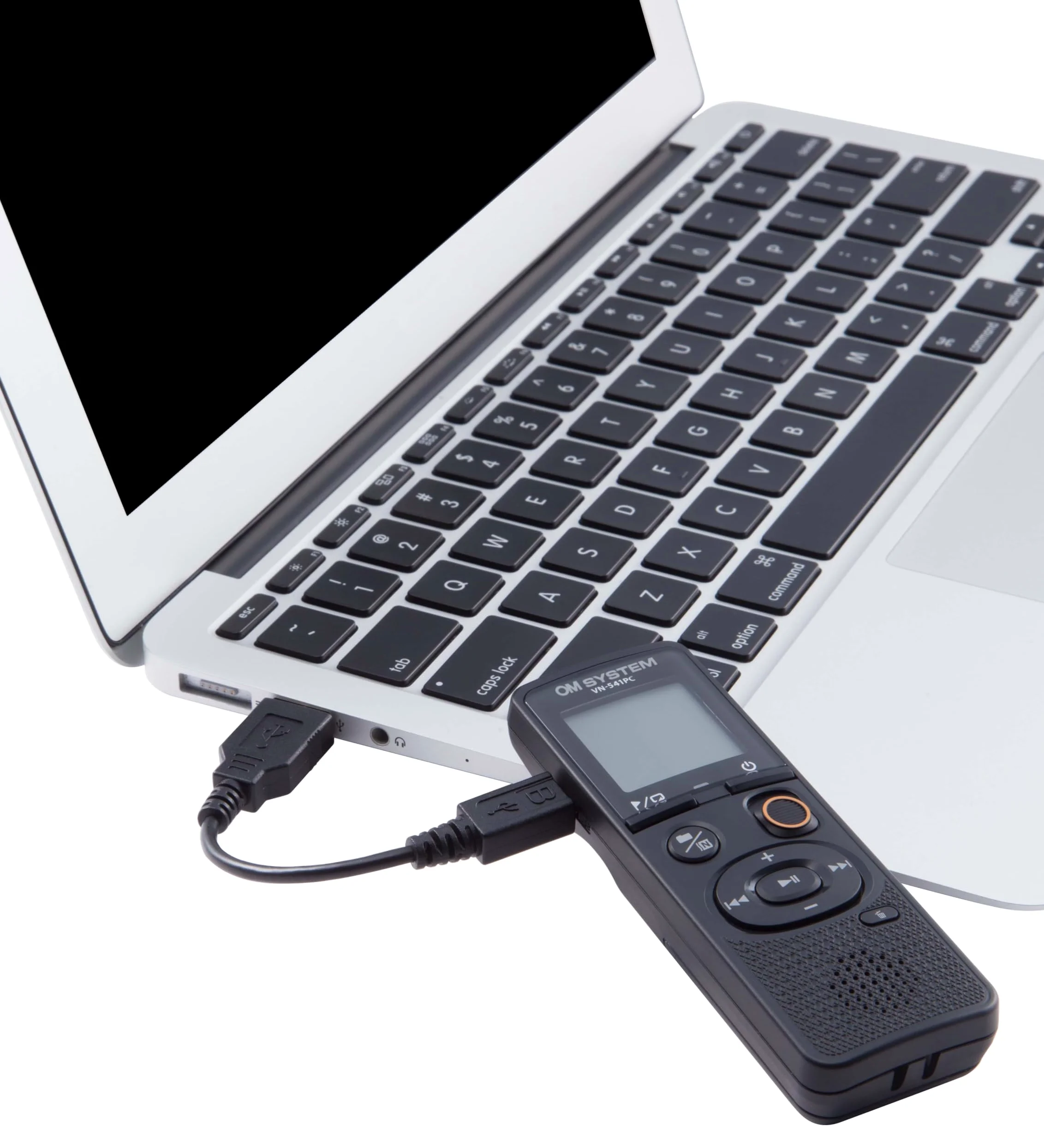 Om System Olympus VN-541PC Enregistreur Vocal numérique avec Enregistrement One-Touch, Fonction d'annulation du Bruit, 4 Go de mémoire, Enregistrement Quatre scènes, avec câble Micro-USB.