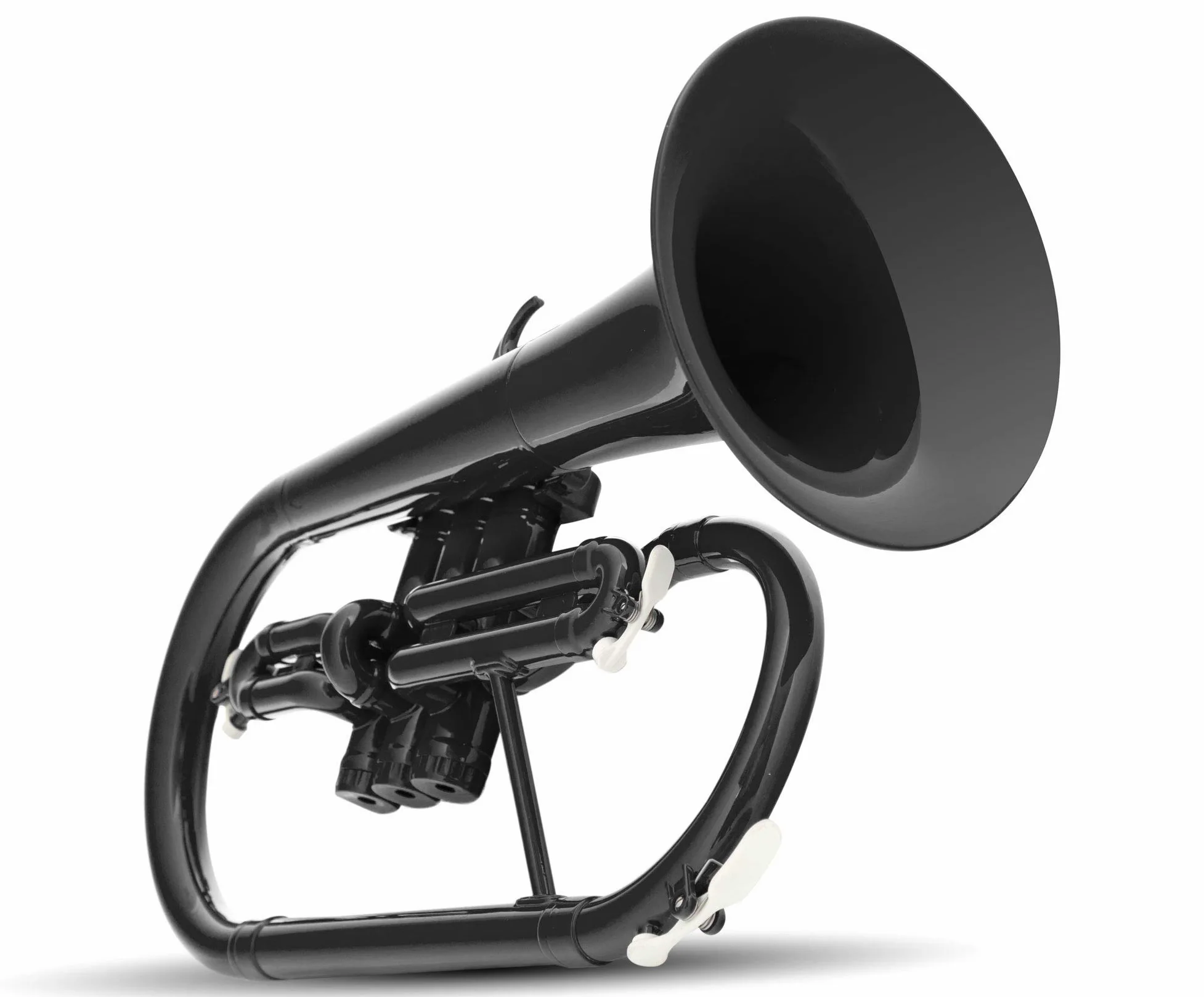 Classic Cantabile MardiBrass Bugle en ABS - Pistons Perinet - 600g léger - Perçage : 11,5 mm - avec embouchure et housse - noir