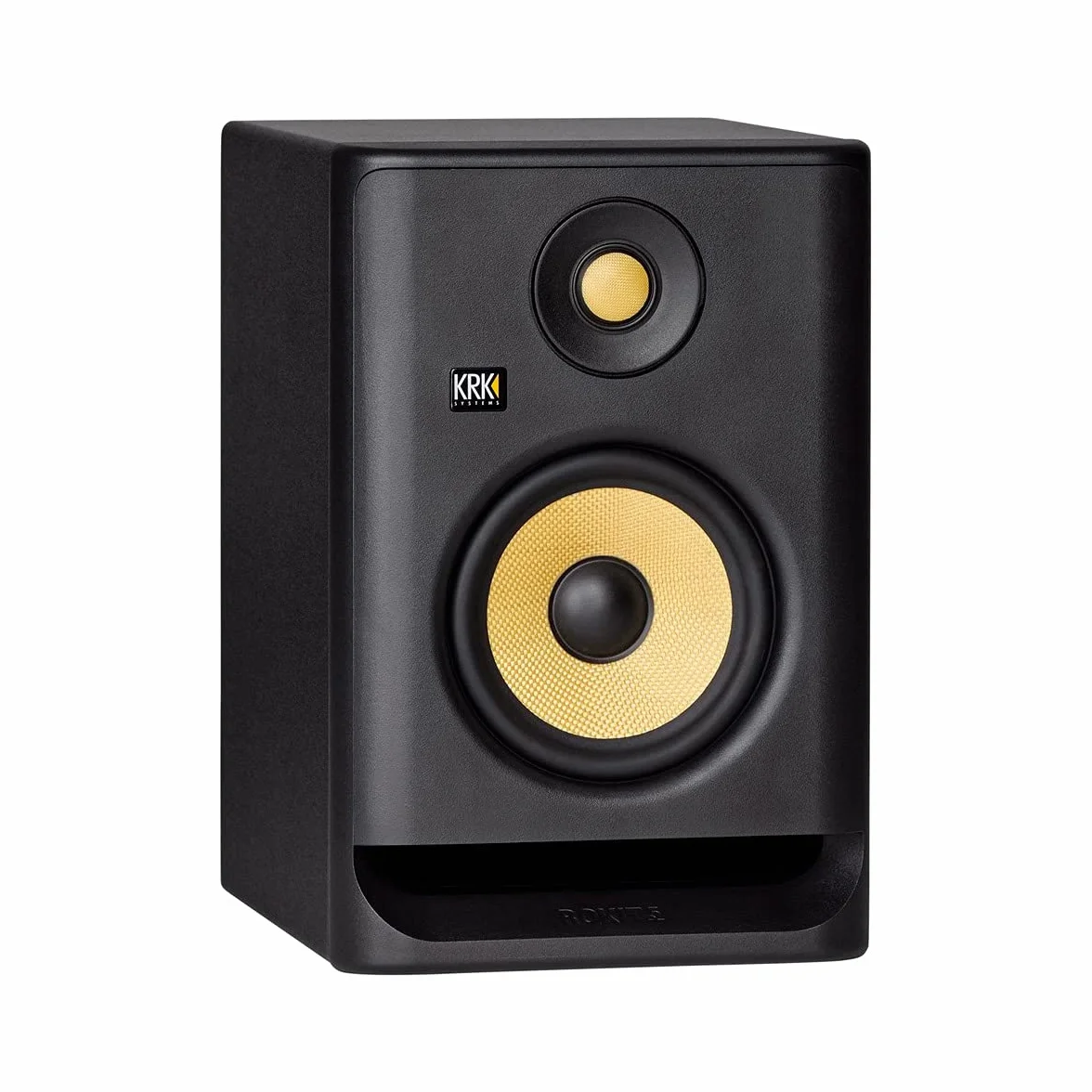 Enceinte de Monitoring Studio 5" KRK ROKIT RP5 G4 – Enceinte active de studio Conçue aux USA – Classe D – Égaliseur LCD – Réglages d'égalisation graphique, Connecteurs TRS/XLR, Compatible avec App KRK