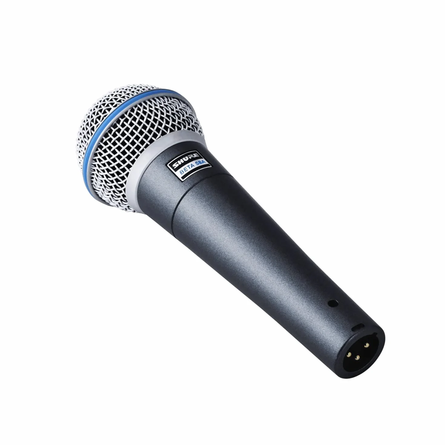 Shure Beta 58A Microphone Vocal - Micro Dynamique Supercardioïde à Un Élément pour la Scène et Le Studio, avec Adaptateur de Pied Réglable A25D, Adaptateur de Filetage de 5/8" à 3/8" (Euro)