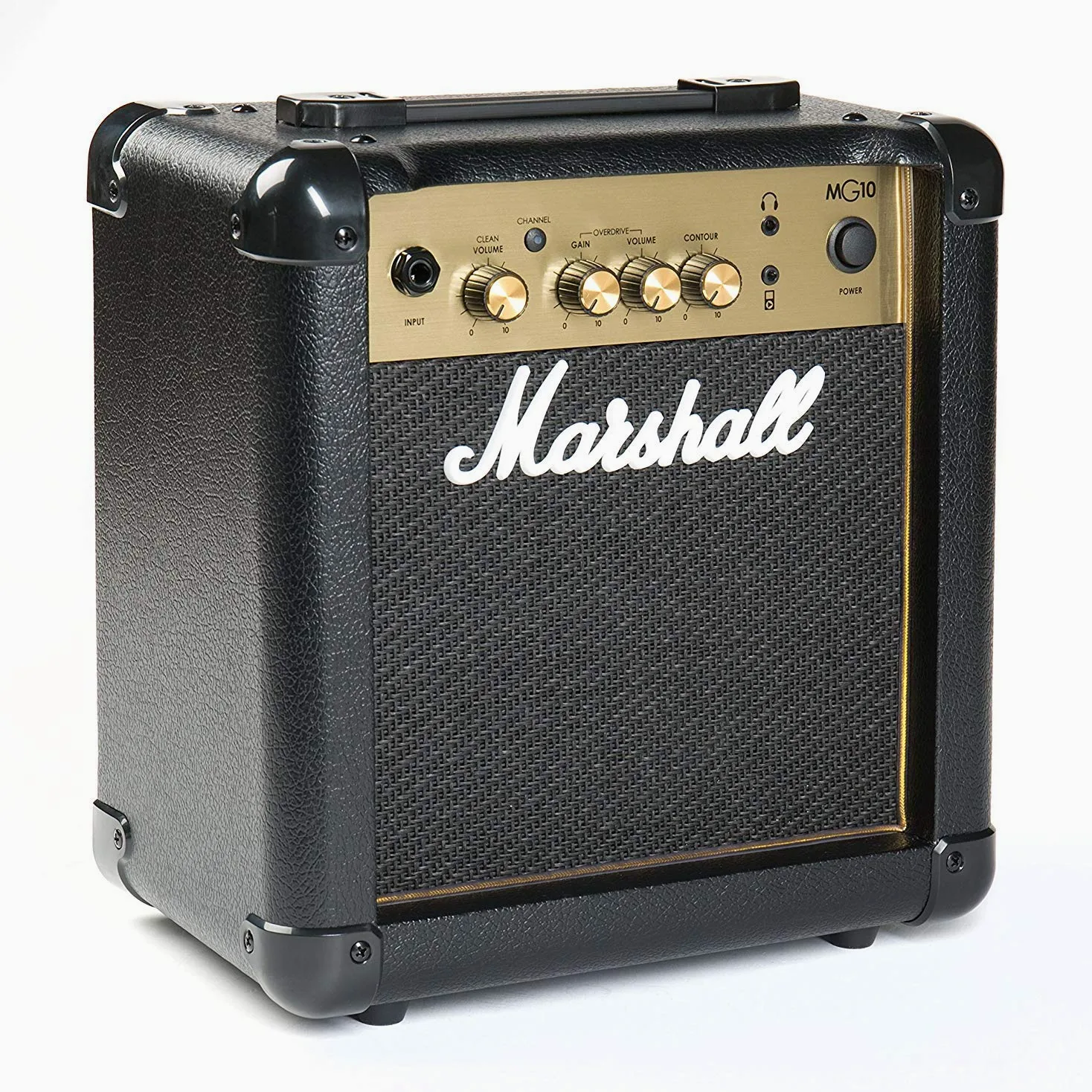 Marshall MG10G Amplificateur combo guitare, ampli d'entraînement adapté à la guitare électrique - noir et dore