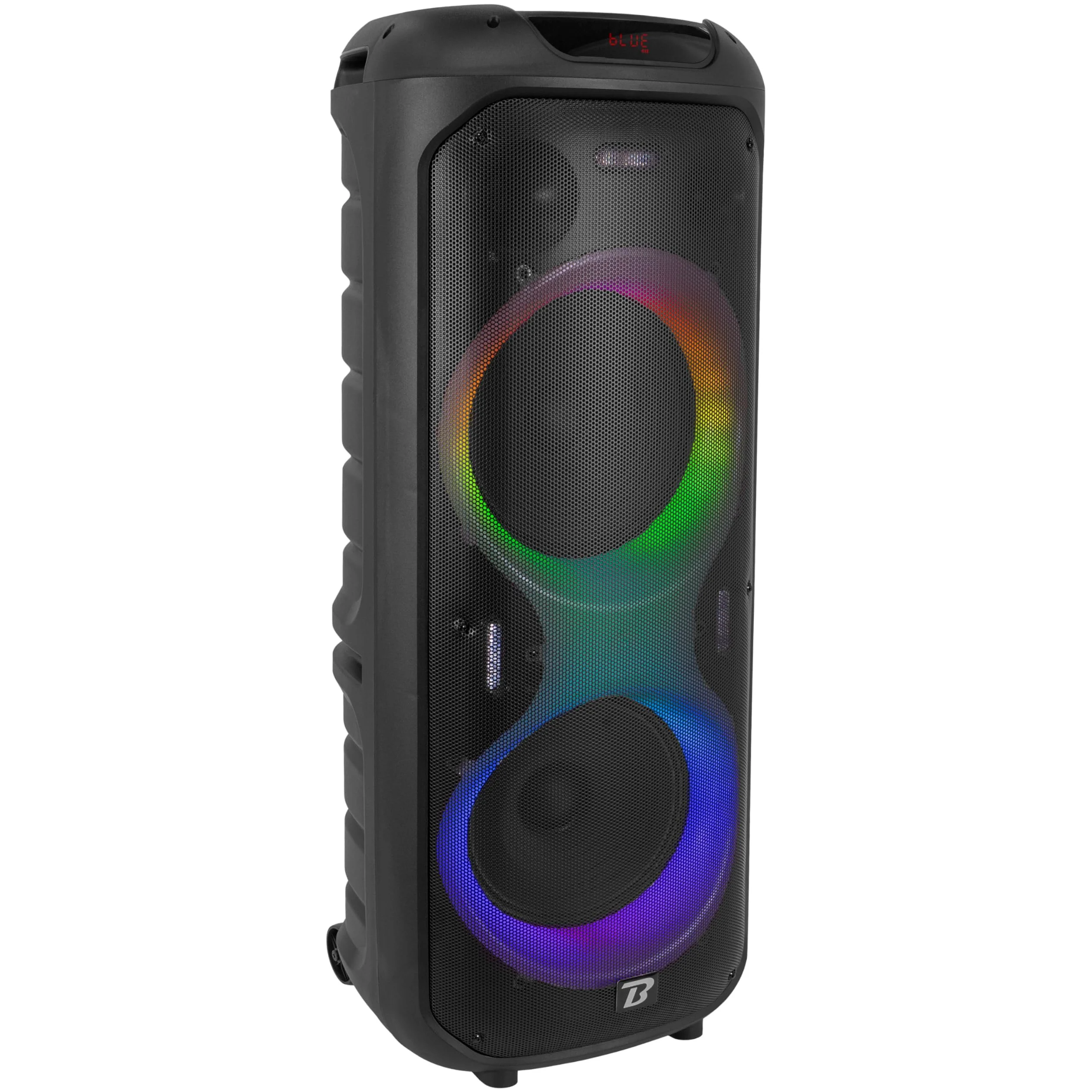 BoomTone DJ Thunder Blaze 800-N Enceinte Active Portable 800W avec Effets Lumineux, Bluetooth 5.0, Lecteur USB/SD, Micro Inclus, Batterie Rechargeable, Idéale DJ, Fêtes, Karaoké, Transport Facile