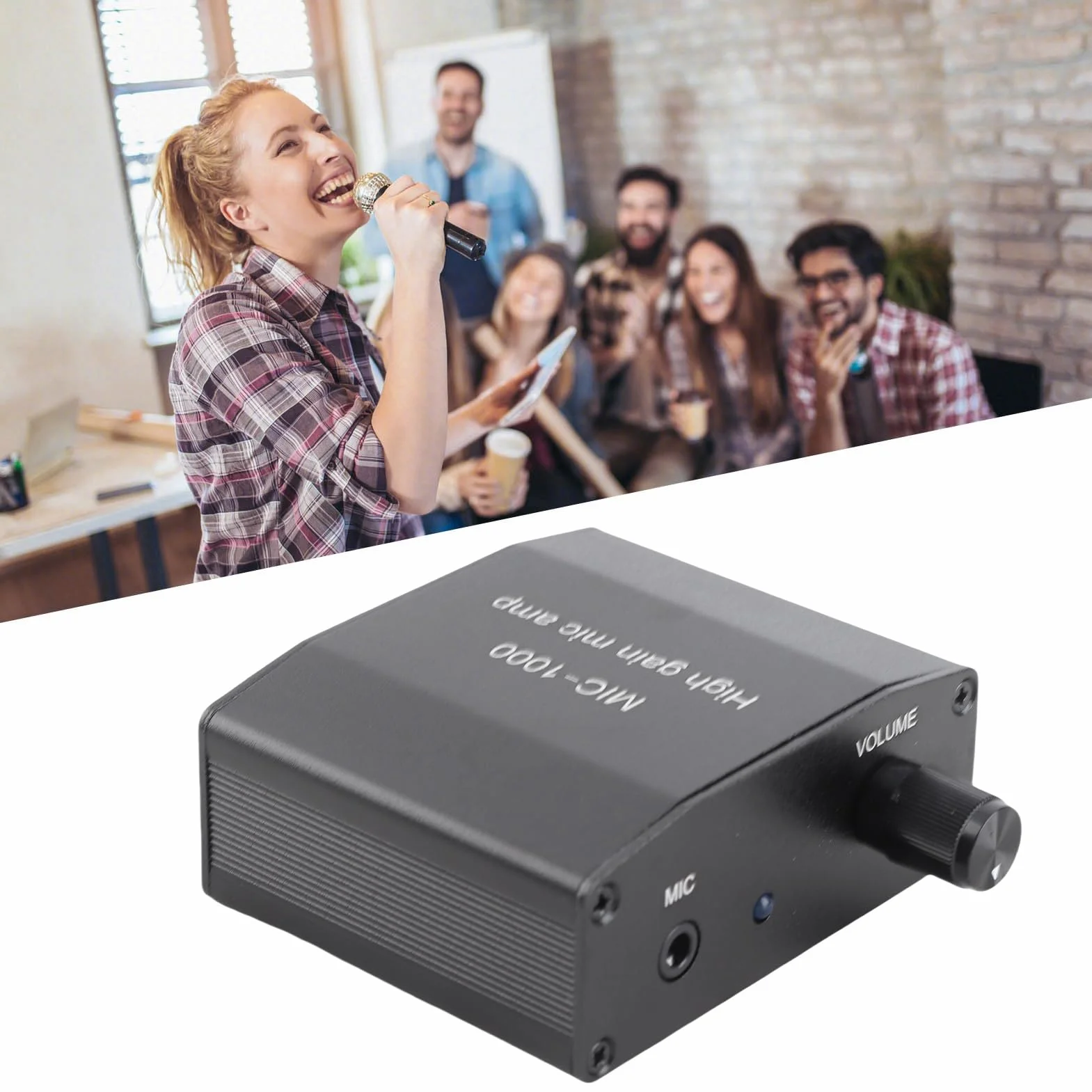 Source et Conditionnement Microphone Amplificateur Micro pour Ampli Audio Haut Gain 1000 Fois Amplification Kit D'accessoires Préamplis