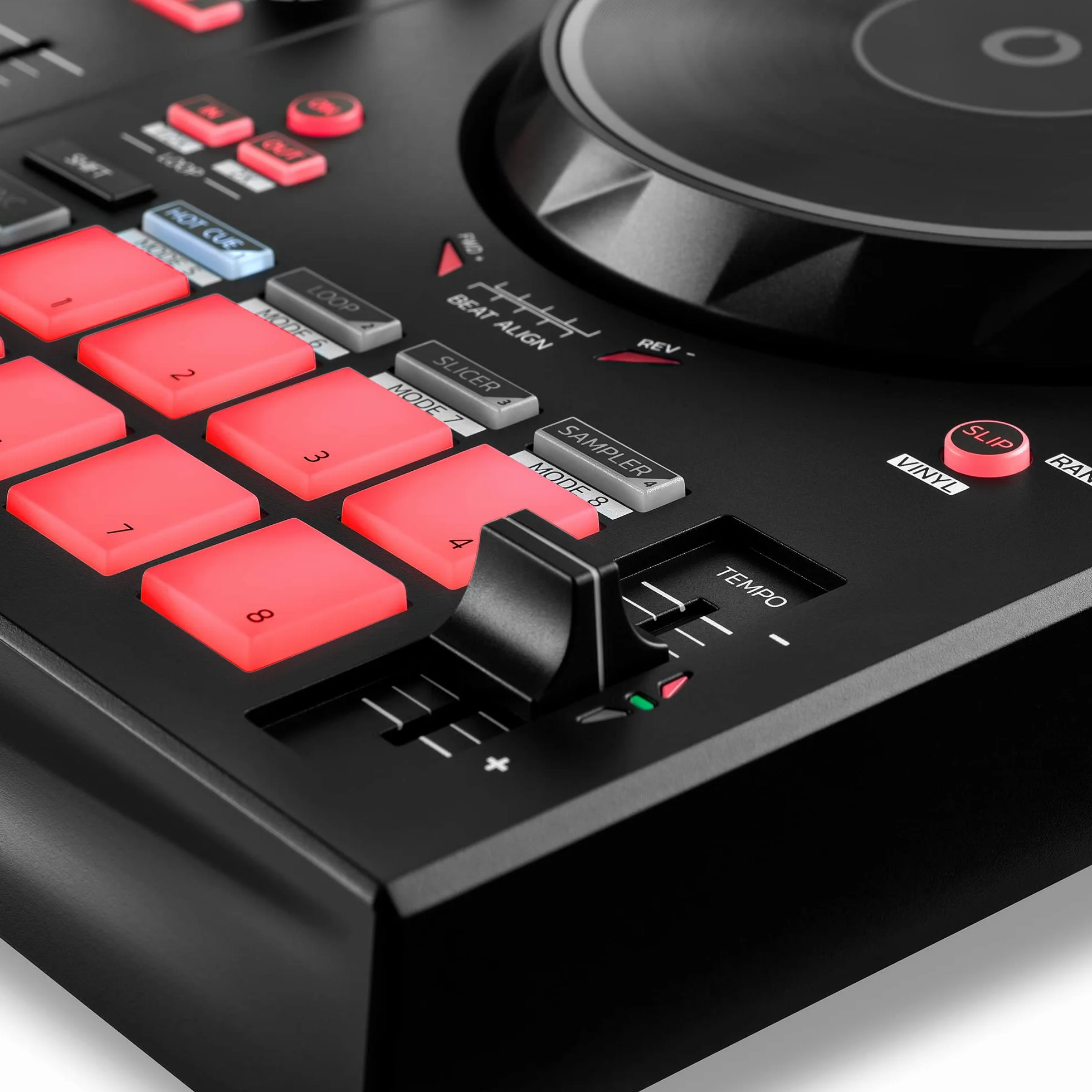 Hercules DJControl Inpulse 300 MK2 – Contrôleur DJ USB 2 Voies pour Débuter – Inclus Serato DJ Lite & DJUCED – Fonction Beatmatch Guide – 16 Pads & Carte Son Intégrée – Noir