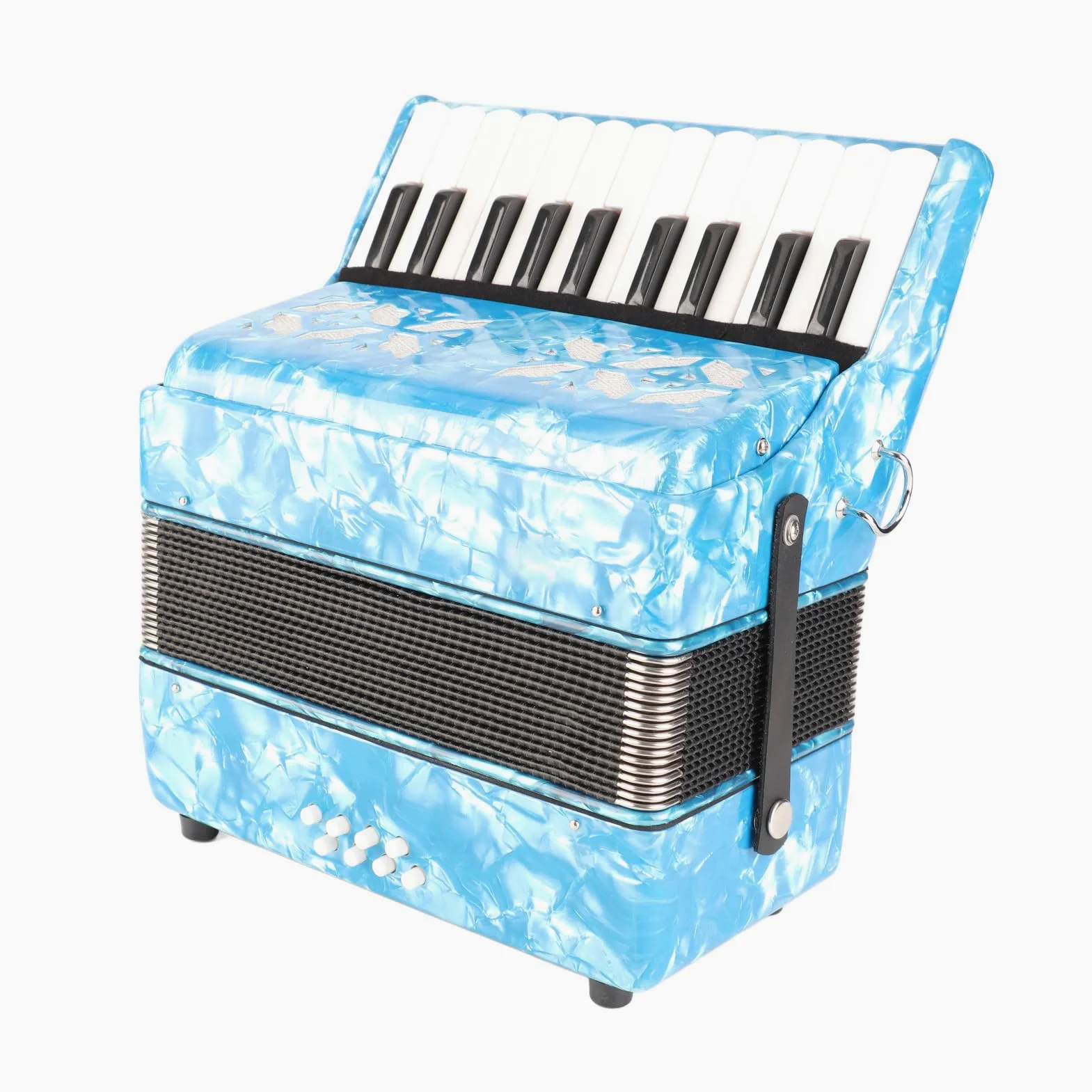 Accordéon, Accordéons Durables à 22 Touches pour Débutants (bleu ciel)