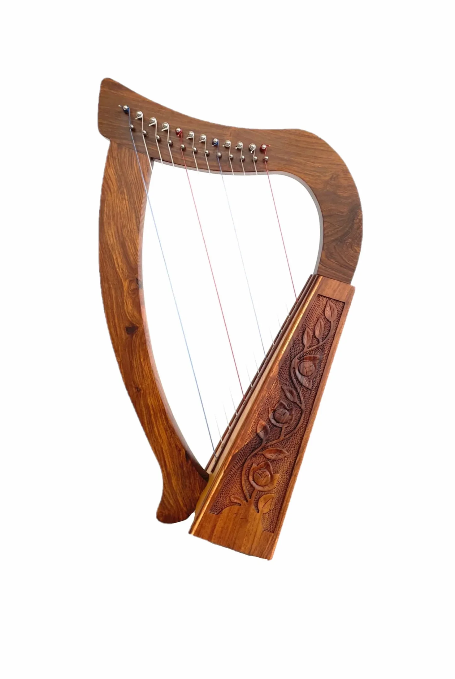 Uzman - Harpe celtique 12 cordes - Avec clé d'accordage - Cordes de rechange - Harpe pour bébé idéale pour les débutants - Harpe débutante pour enfants - Fabriquée à la main