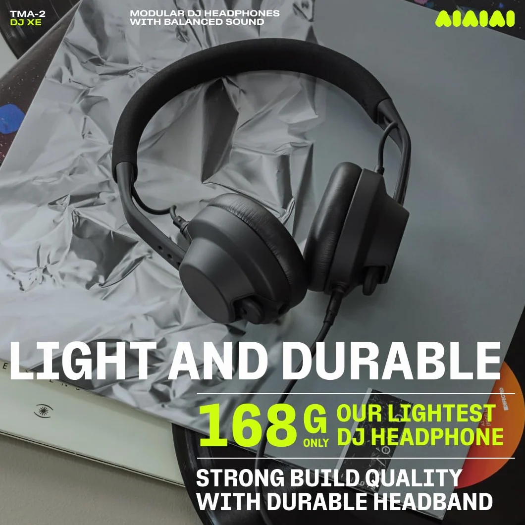 AIAIAI TMA-2 DJ XE - Casque DJ Professionnel on-Ear avec Son équilibré et Clair, Coussinets à Haute Isolation et Poids de Seulement 168 g, Design modulaire avec pièces Facilement remplaçables