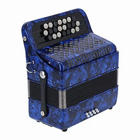 TOPINCN Accordéon Professionnel 22 Touches 8 Basses avec Bouton Confortable pour Débutants, pour les Niveaux de Test, Pour les enfants mesurant entre 110 et 140 cm ou les débutants