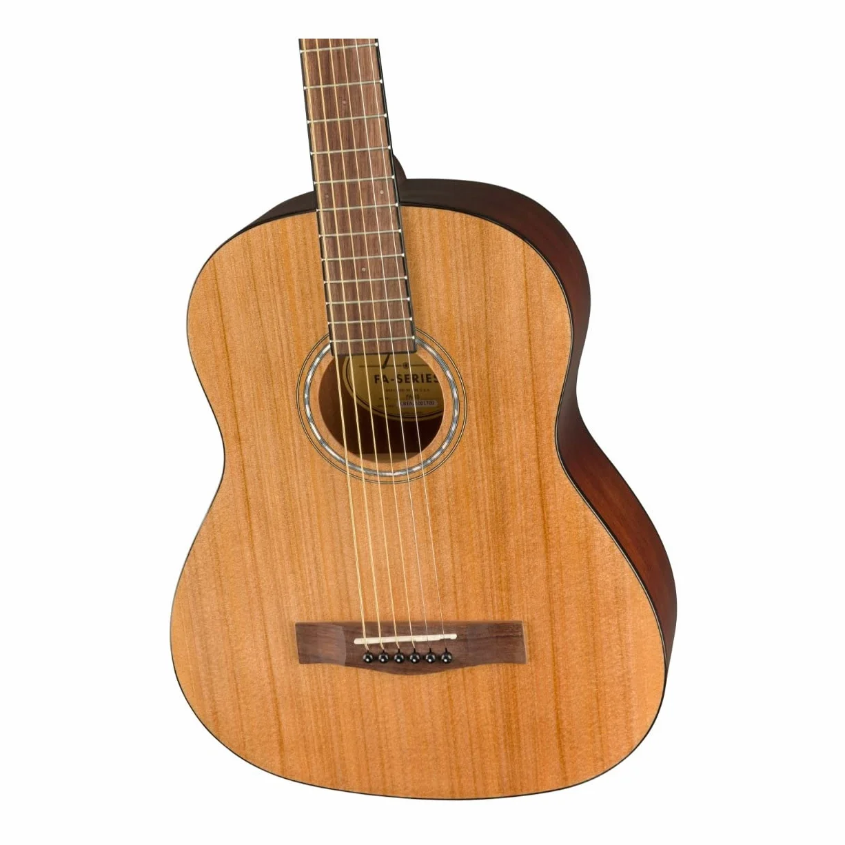 Fender FA-15 Guitare Acoustique, Échelle 3/4 en Acier, Naturel, incluant un Sac de Transport pour Guitare