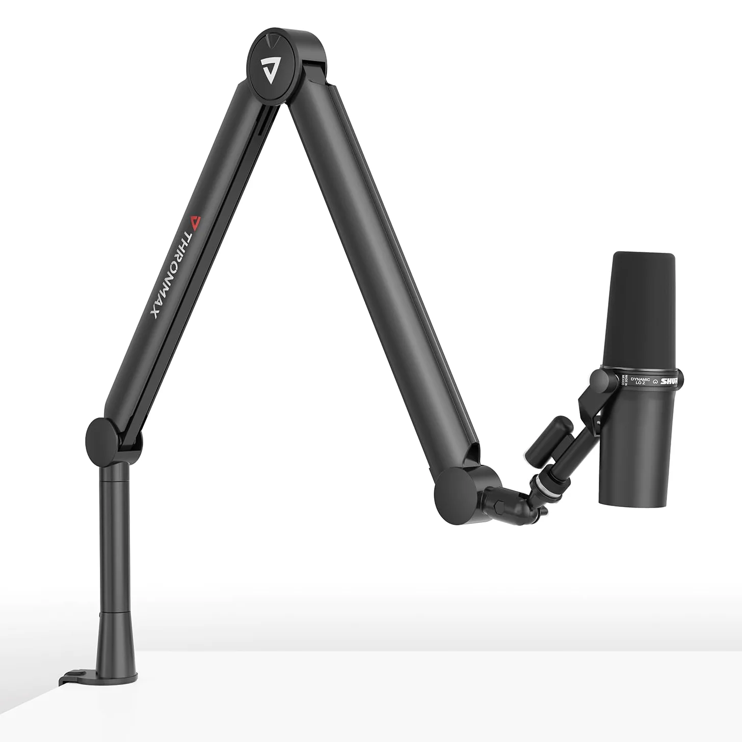 Thronmax-S8 Bras Micros, Supports pour Micros Réglable rotatif à 360 °, Pied de microphone à Ciseaux avec Câble Intégré en acier inoxydable pour Blu Yeti, 1/4“，3/8" to 5/8" Universelle