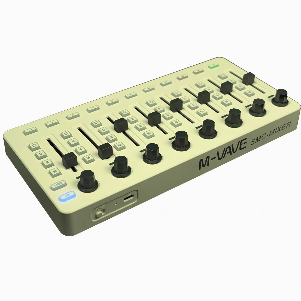 M-Vave SMC Mixer - Contrôleur/mixeur MIDI Bluetooth sans fil avec 8 encodeurs, alimenté par batterie et USB