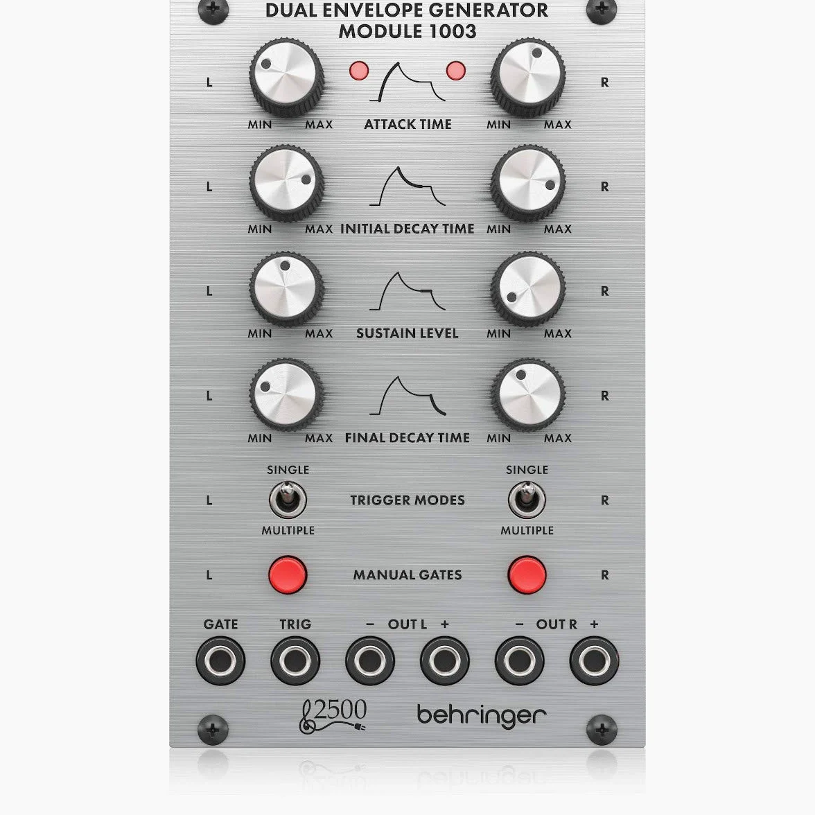 Behringer DUAL ENVELOPE GENERATOR MODULE 1003 Module de Génération de Double Enveloppe Analogique Série 2500 pour Eurorack