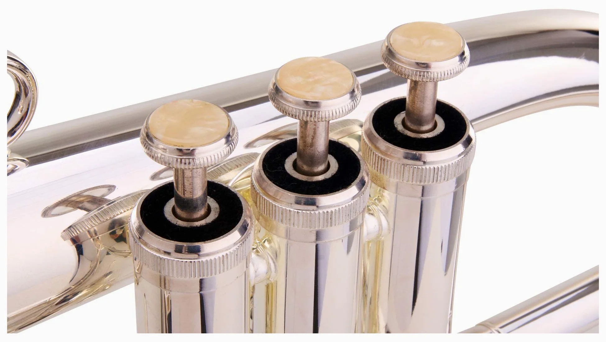 Classic Cantabile FL-26S Bugle (accord Bb, coulisse à levier, 3 clés d'eau, embouchure, étui) argenté