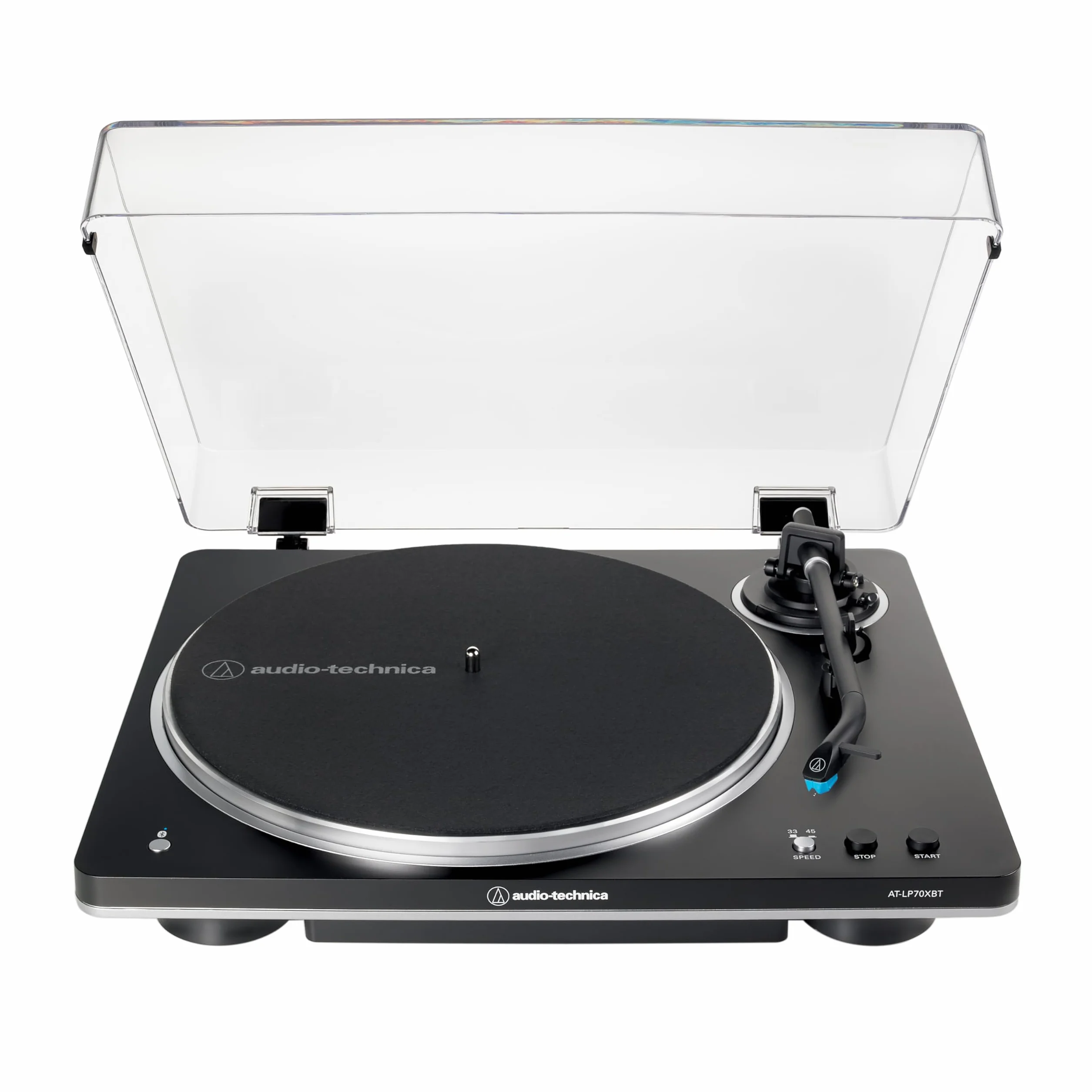 Audio-Technica AT-LP70XBT Platine automatique sans fil à entraînement par courroie (Noir/ Argent)