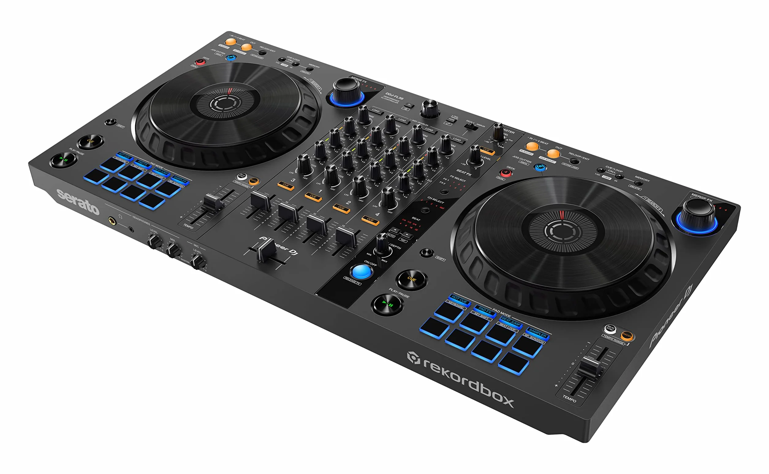 Pioneer DJ DDJ-FLX6-GT Contrôleur 4 canaux pour Rekordbox Serato Traktor Virtual DJ