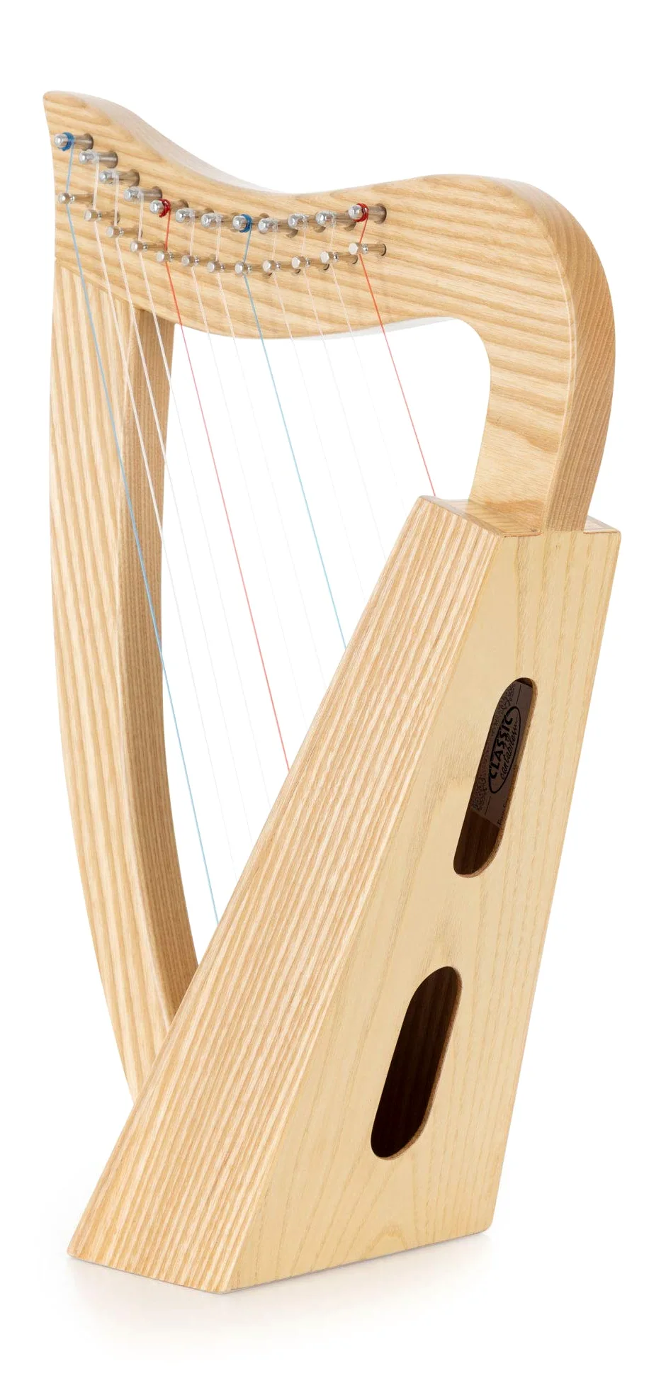Classic Cantabile Harpe Celtique - Harpe Celtique Compacte en Frêne - 12 Cordes - Accordée en Do Majeur - Inclus Sacoche et 2 Clés d’Accordage - Hauteur : 51 cm