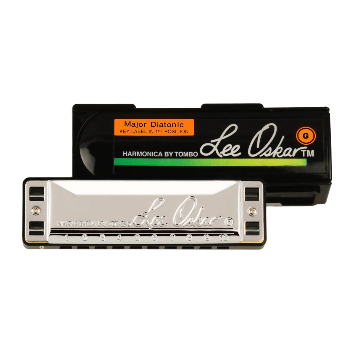 Lee Oskar Harmonica Major Diatonic Sol majeur pour Folk et Blues, Rock, Country, Jazz - Diatonique 10 trous - Plaques d'accord en laiton