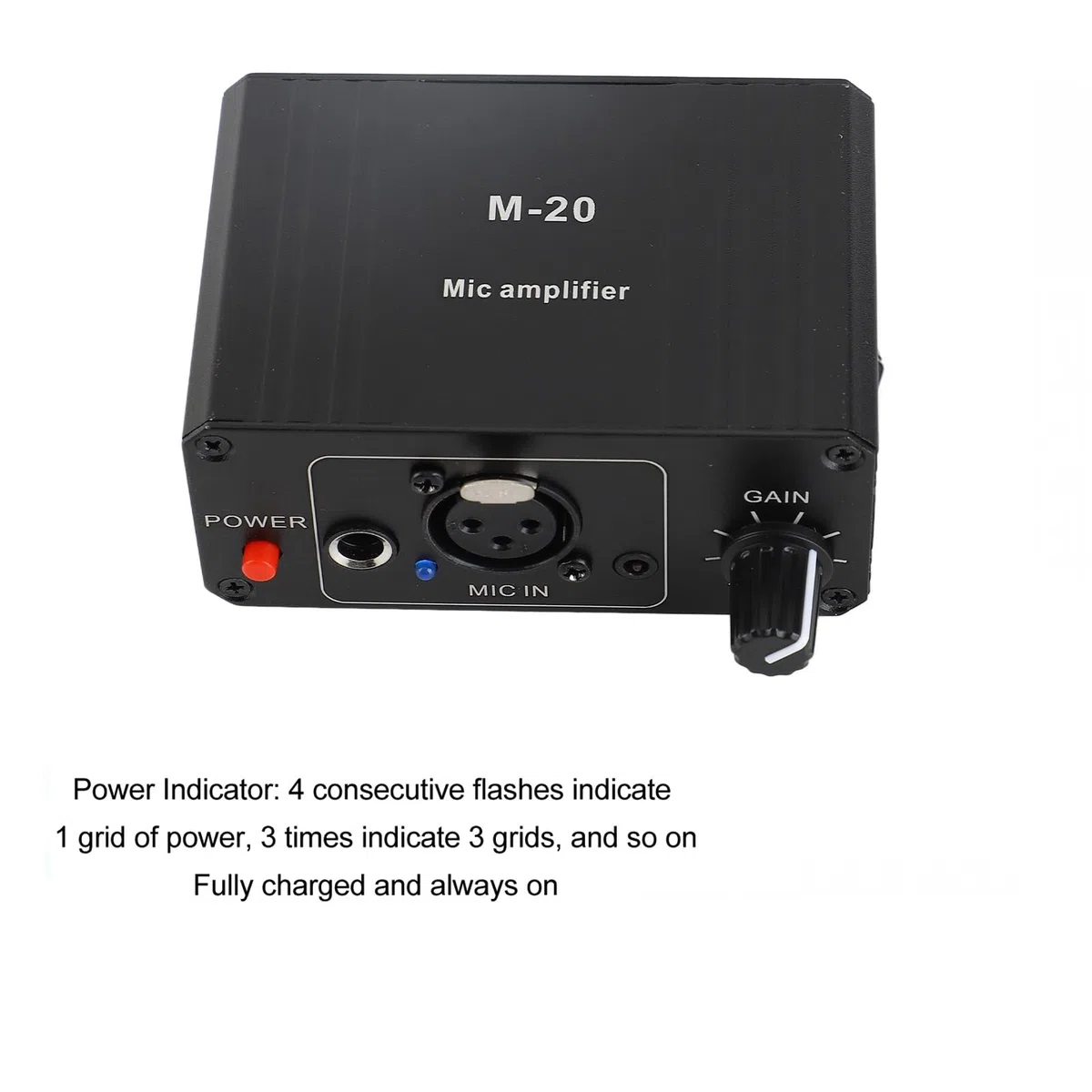 Préampli de Microphone, Amplificateur de Microphone de Préamplificateur de Micro à Gain élevé et à Faible Bruit en Alliage D'aluminium