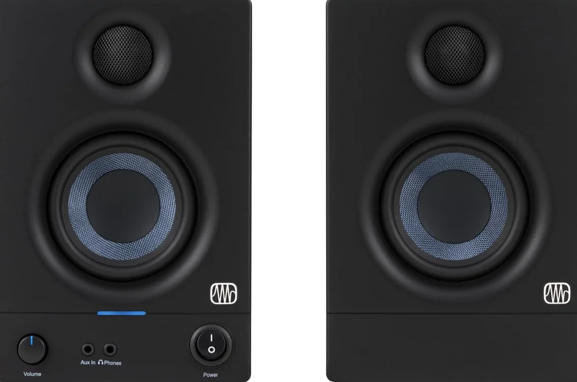PreSonus Eris E3.5, Enceintes de Monitoring Studio, Paire, 3.5 ", 2 Voies, Multimédia Haute Définition