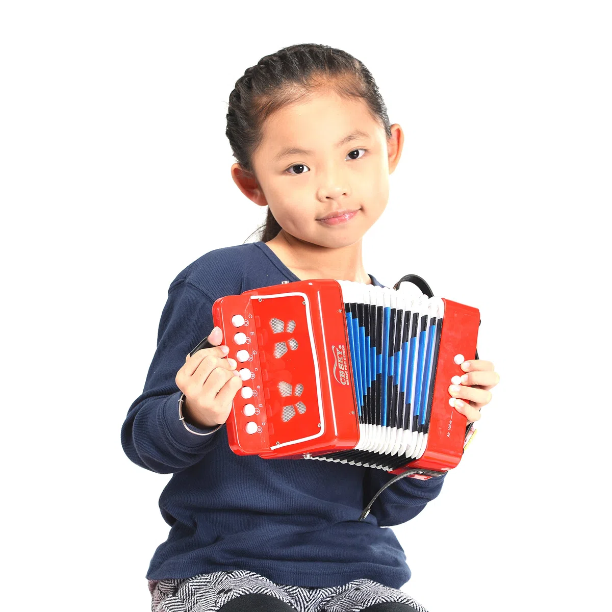 Accordéon piano à 10 touches (rouge)