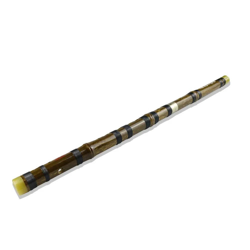 C Key Dizi Flûte en bambou noir avec membrane, colle et protection - Instrument chinois traditionnel (clé de C/bambou noir)