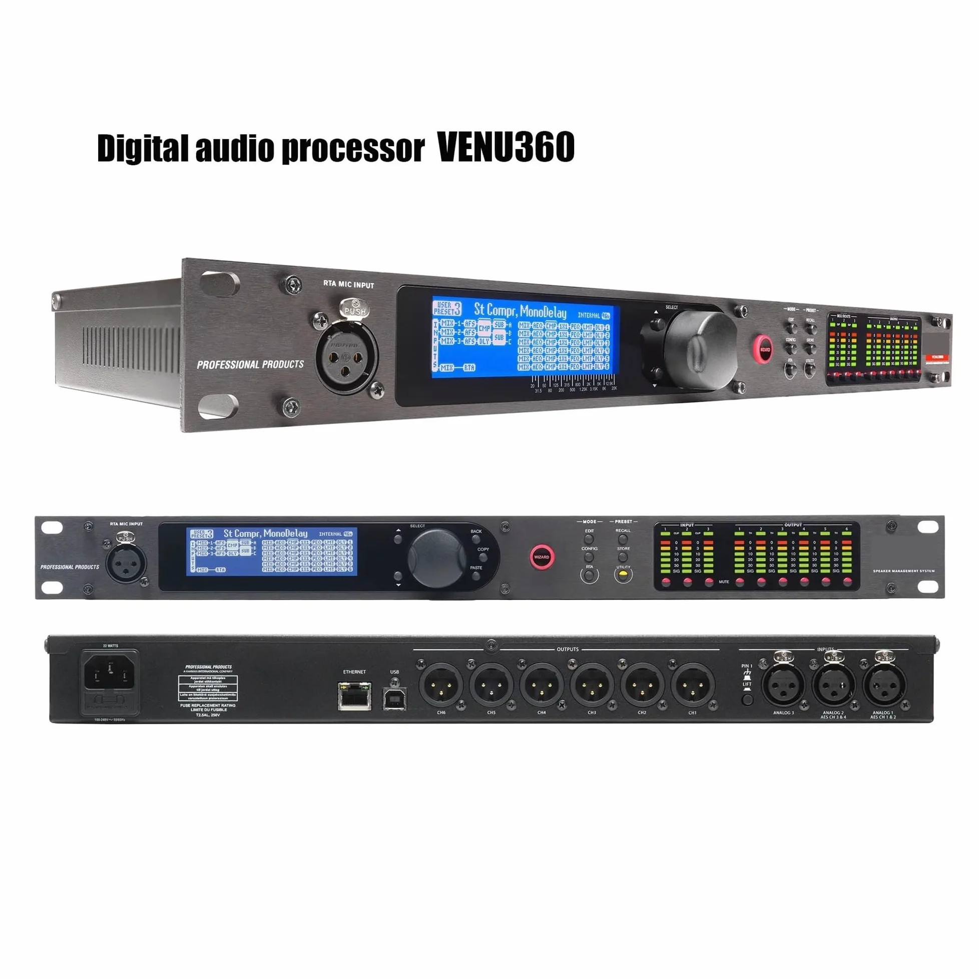 Processeur Audio De Scène, 2 Entrées Et 6 Sorties, Logiciel Original, Support De Pilote Audio Pro, Haut-parleur Professionnel, Processeur Audio