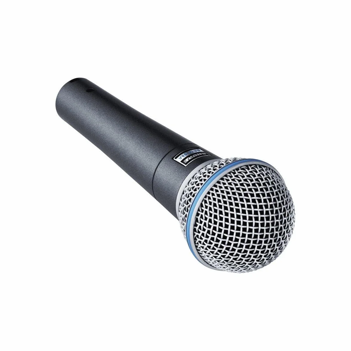 Shure Beta 58A Microphone Vocal - Micro Dynamique Supercardioïde à Un Élément pour la Scène et Le Studio, avec Adaptateur de Pied Réglable A25D, Adaptateur de Filetage de 5/8" à 3/8" (Euro)