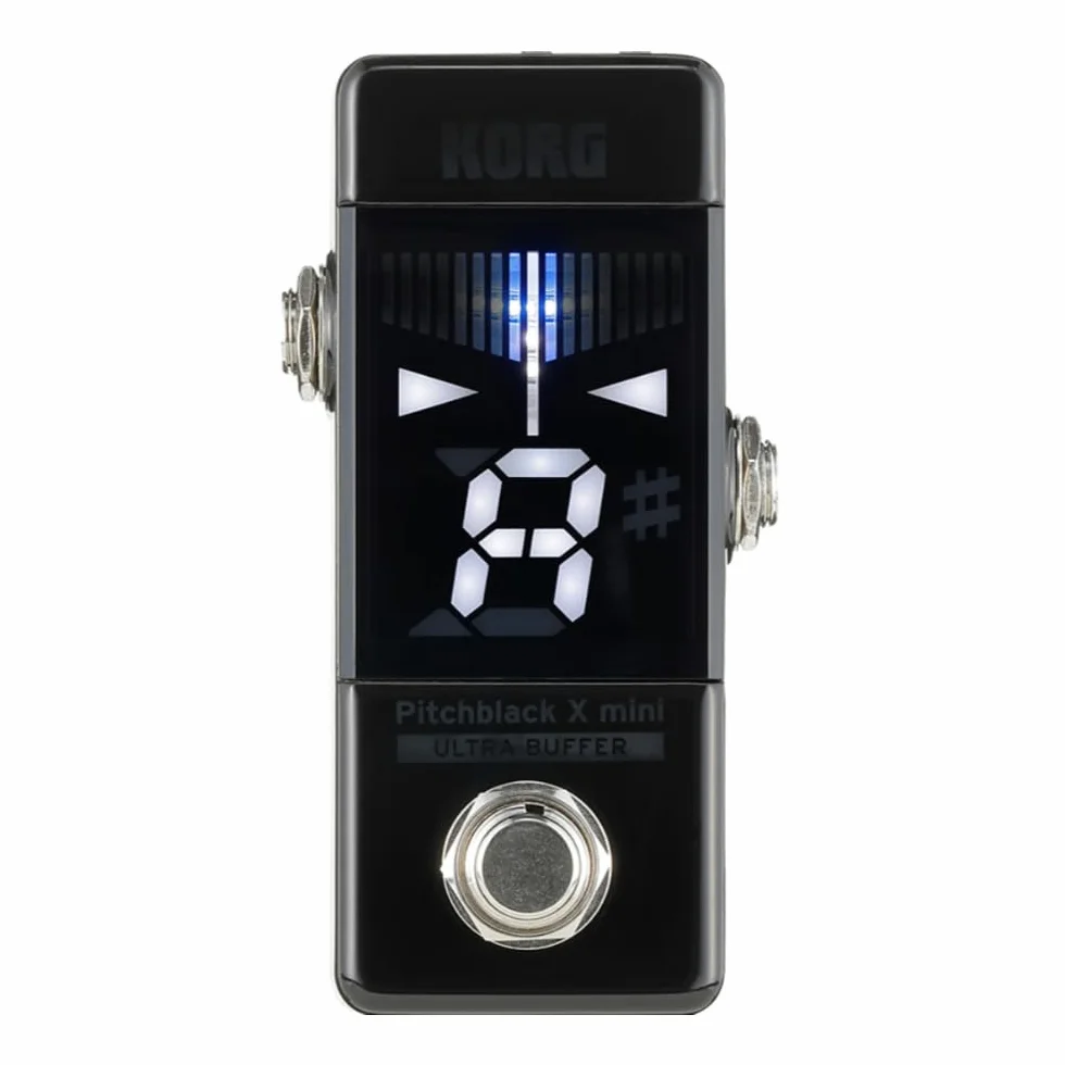 Korg - PB-X-MINI Pitchblack X Series - Chromatic Guitar/Bass Pedal Mini Tuner - Black
