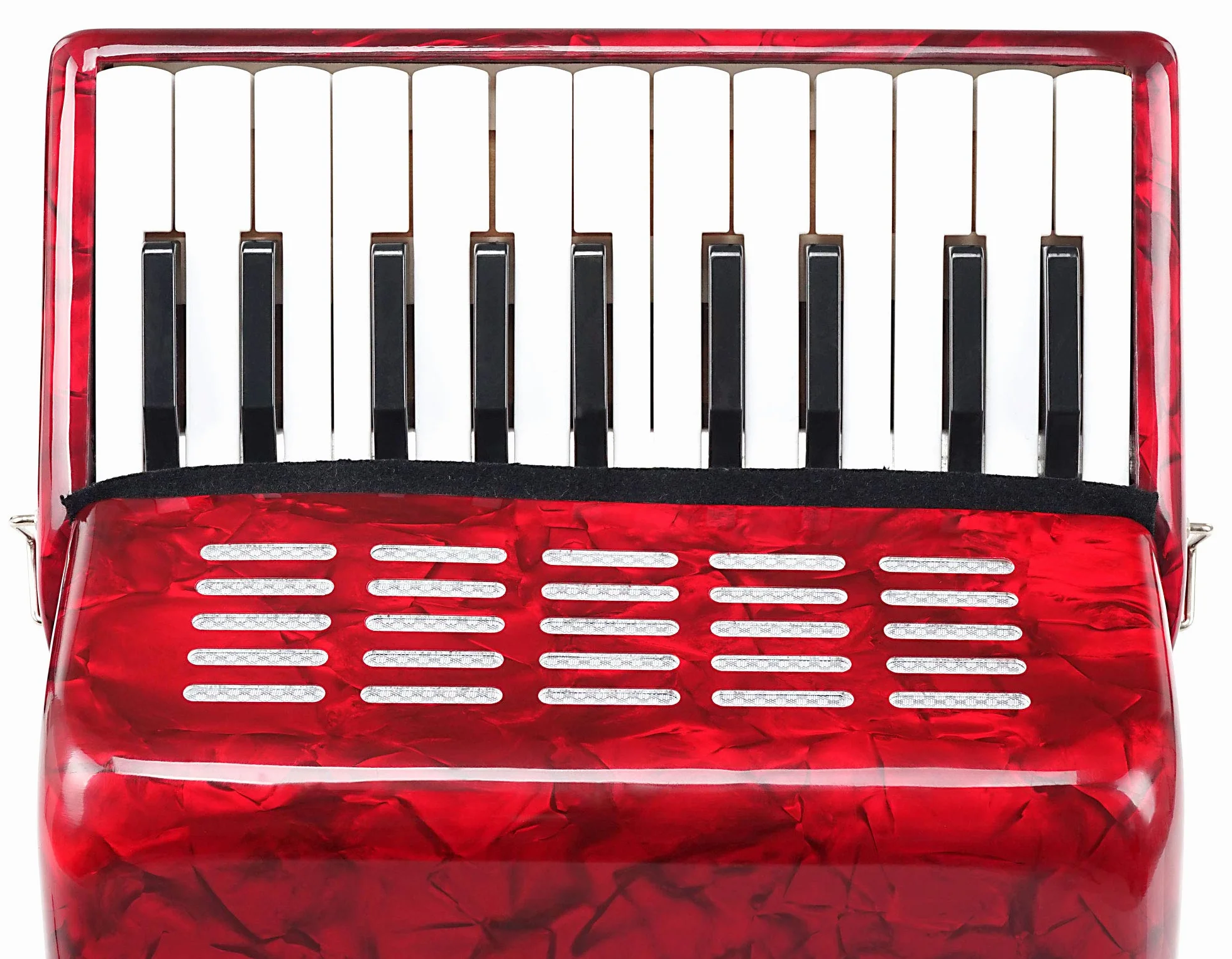 Classic Cantabile Secondo Junior Accordéon 8 Basses (22 touches aiguës, 8 touches basses, incl. sangle de transport et housse) rouge
