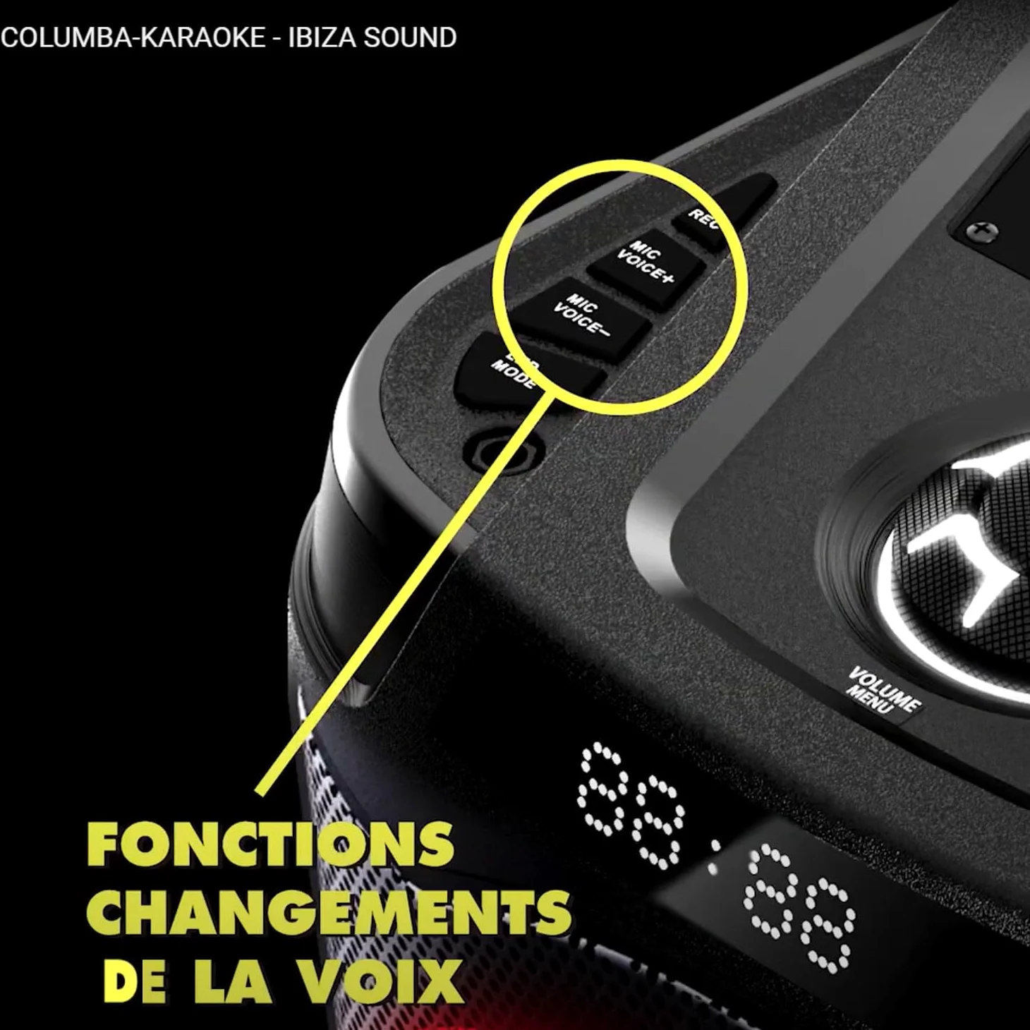 Ibiza Sound - Pack Enceinte Karaoké Columba-Karaoke 1000W USB Bluetooth TWS - 2 Micros sans Fil - Effet Astro LED 6 Couleurs - Soirée