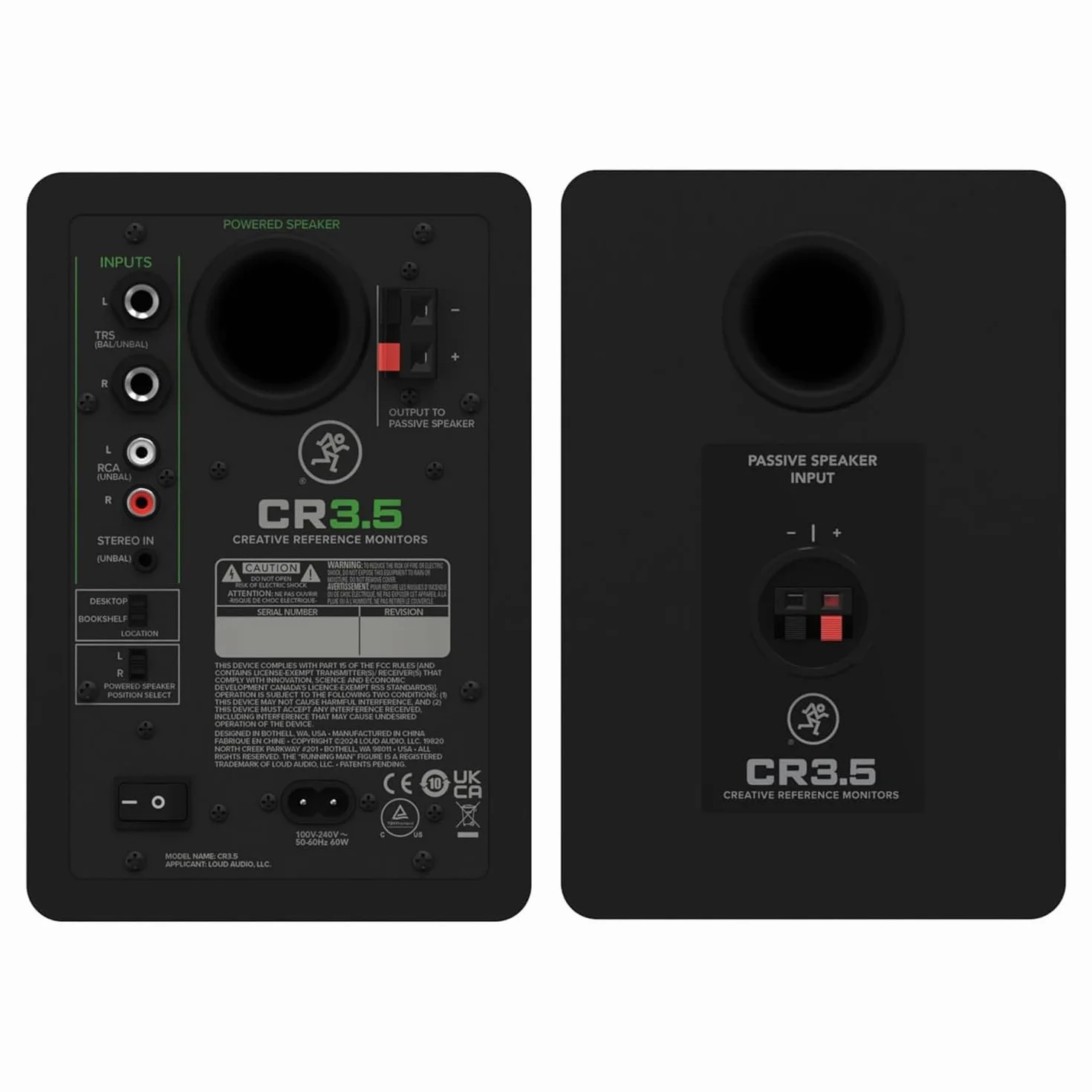 Mackie CR3.5BT Moniteur de studio actif 2 voies haut-parleur Bluetooth avec 2 câbles jack Keepdrum