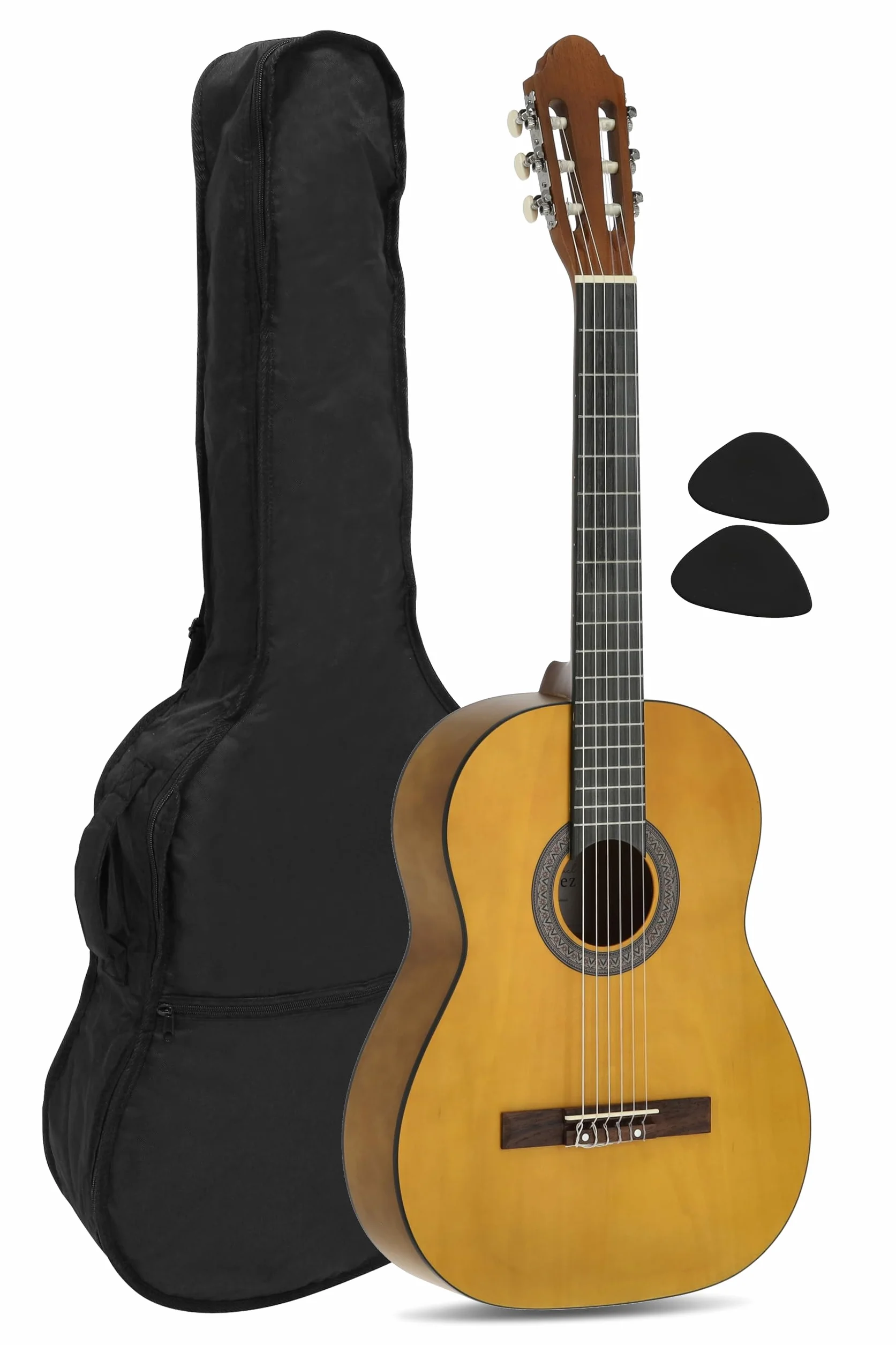 guitare de concert - guitare classique - 4/4 honey - couleur naturelle - incl. housse