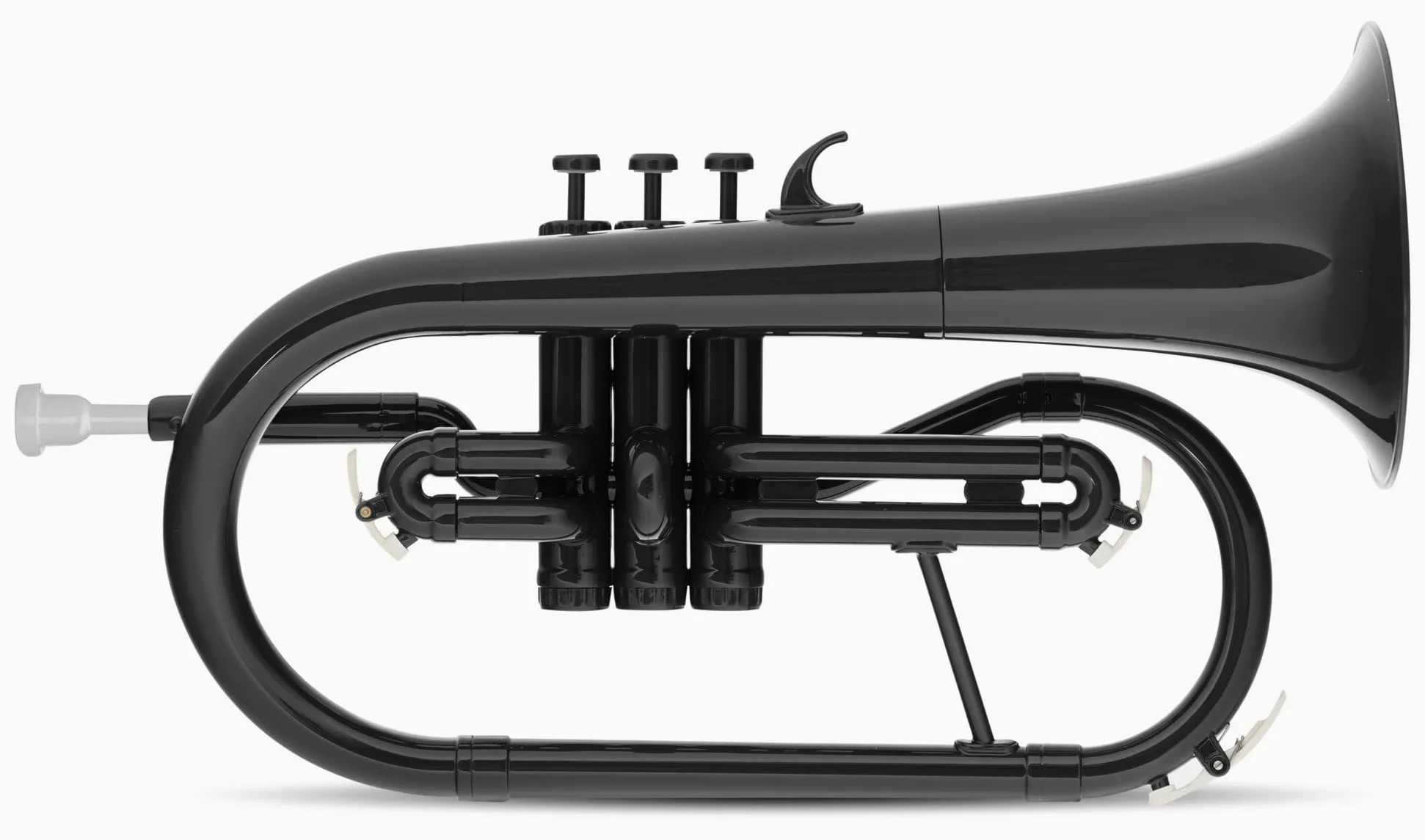 Classic Cantabile MardiBrass Bugle en ABS - Pistons Perinet - 600g léger - Perçage : 11,5 mm - avec embouchure et housse - noir