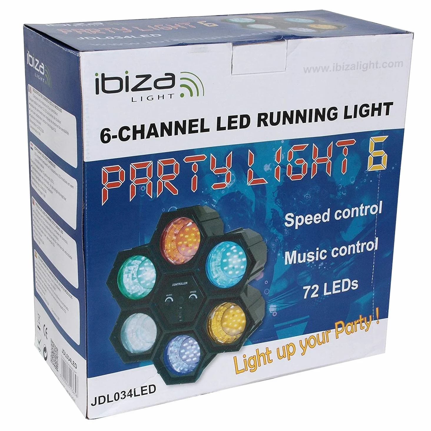 Ibiza JDL034LED Jeu de lumière Noir