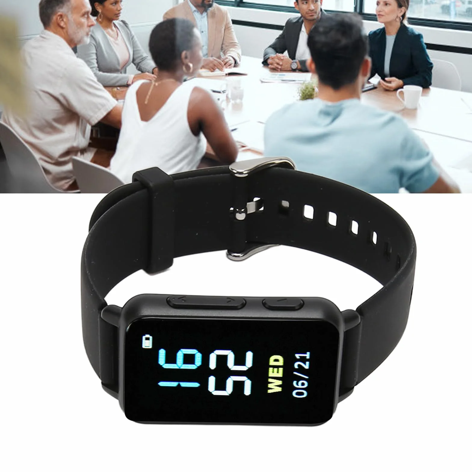 Montre Enregistreur Vocal, Enregistreur activé par la Voix avec 50 Heures de Temps D'enregistrement Continu, Enregistreur MP3 avec Appareil Audio D'enregistrement de (64g)