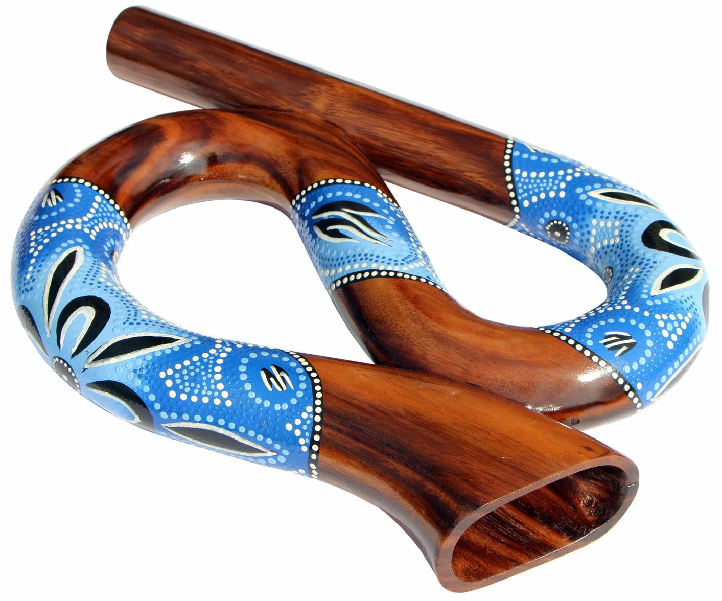 Rond Didgeridoo de voyage Horn Travel didge did104 Bleu
