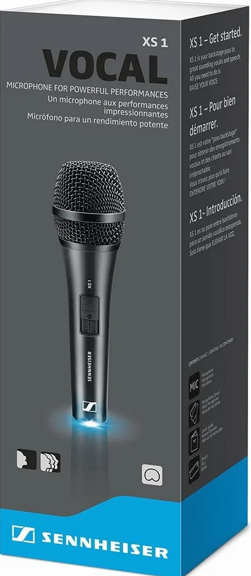 Sennheiser XS 1, Micro Main Dynamique Professionnel à la qualité de Son exceptionnelle, très Robuste, pour Les chanteurs et Les présentateurs - Noir (507487)
