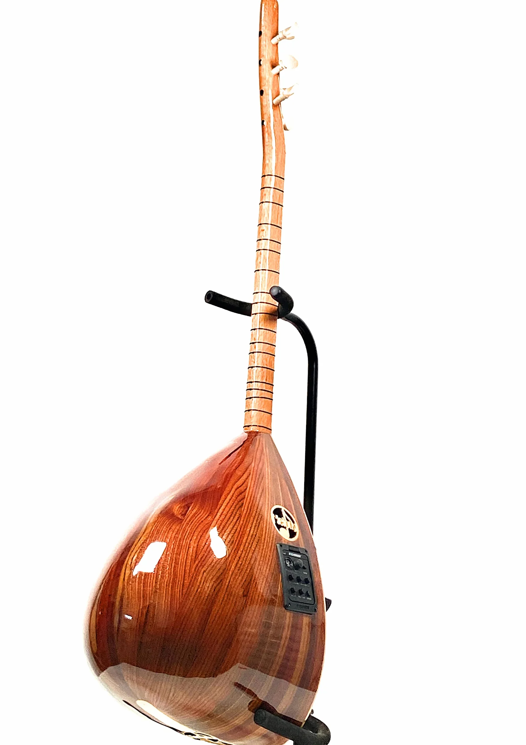 Melody Saz Baglama avec housse et micro - 7 cordes - Bruit - 115 x 20 x 18 cm - Marron - Acier allié - Acajou - 3 kg