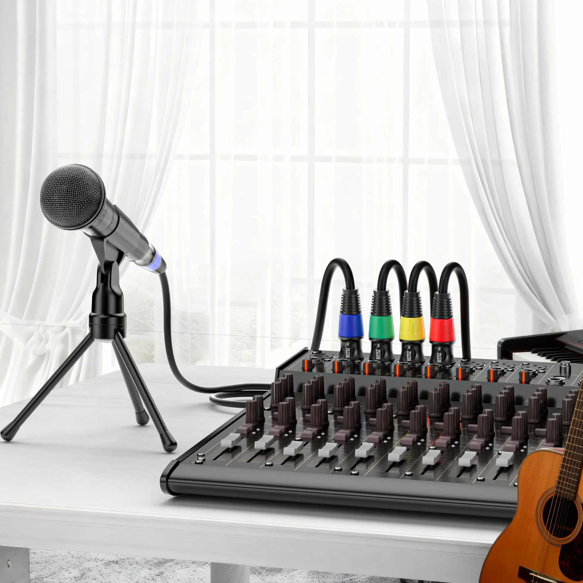 Câble XLR 20m 2 paquet, Câble Microphone XLR Mâle vers Femelle Compatible avec Microphones, Enceint, Consol Mixag, Amplificateur