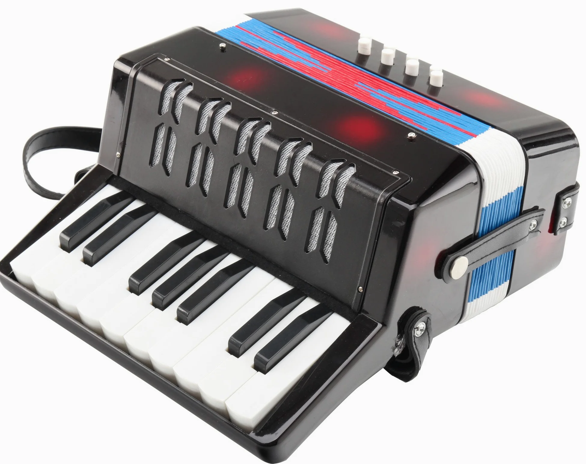 Classic Cantabile Bambino Nero Accordéon Enfant, Noir (à partir de 3 ans, 17 touches notes, 8 basses, bretelles réglables)