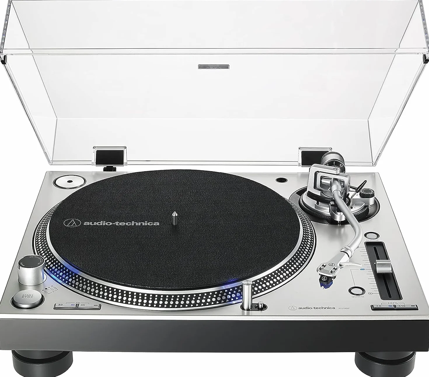 Audio-Technica LP140XPSVEUK Platine professionnelle à Entraînement Direct Argent