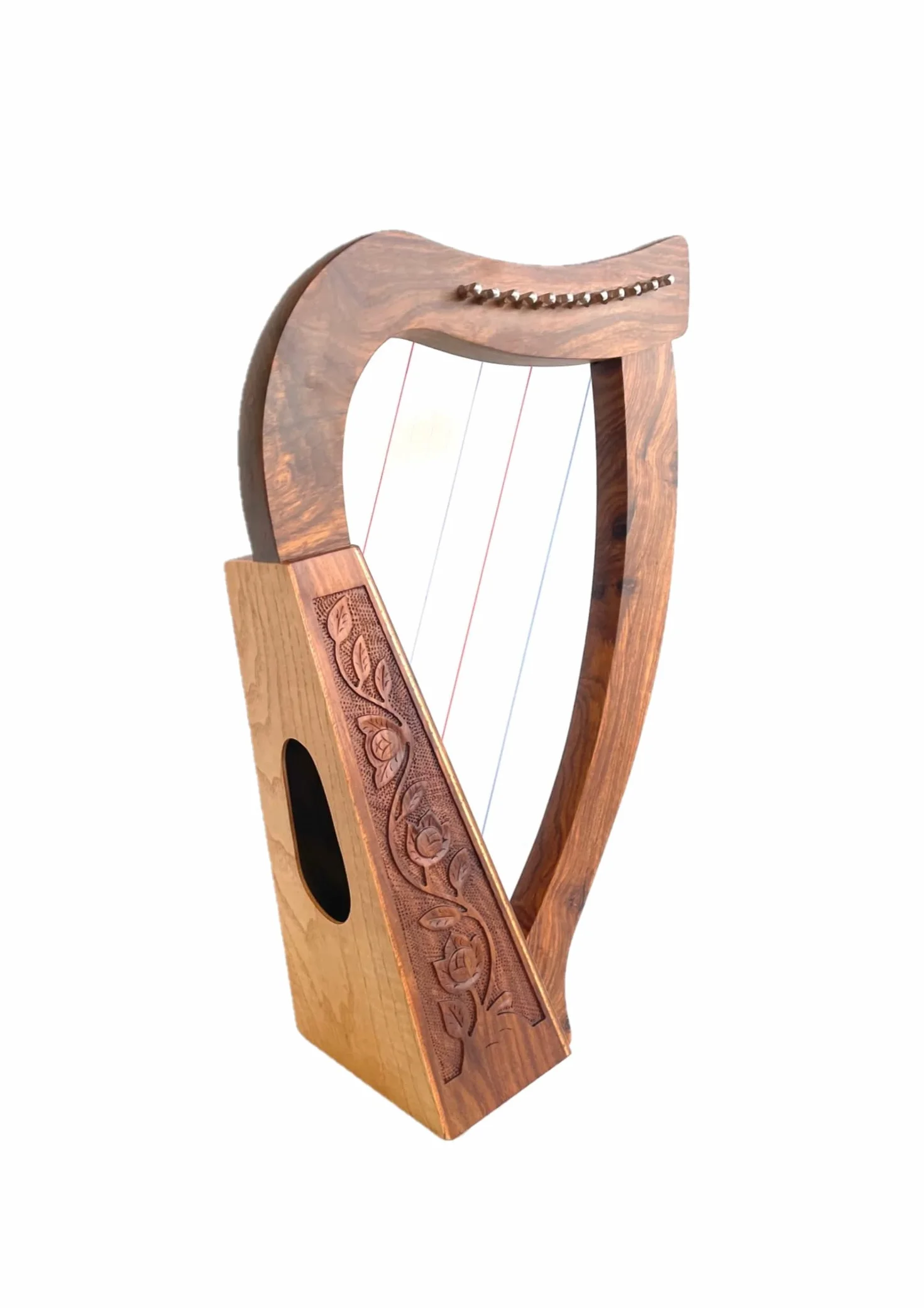 Uzman - Harpe celtique 12 cordes - Avec clé d'accordage - Cordes de rechange - Harpe pour bébé idéale pour les débutants - Harpe débutante pour enfants - Fabriquée à la main