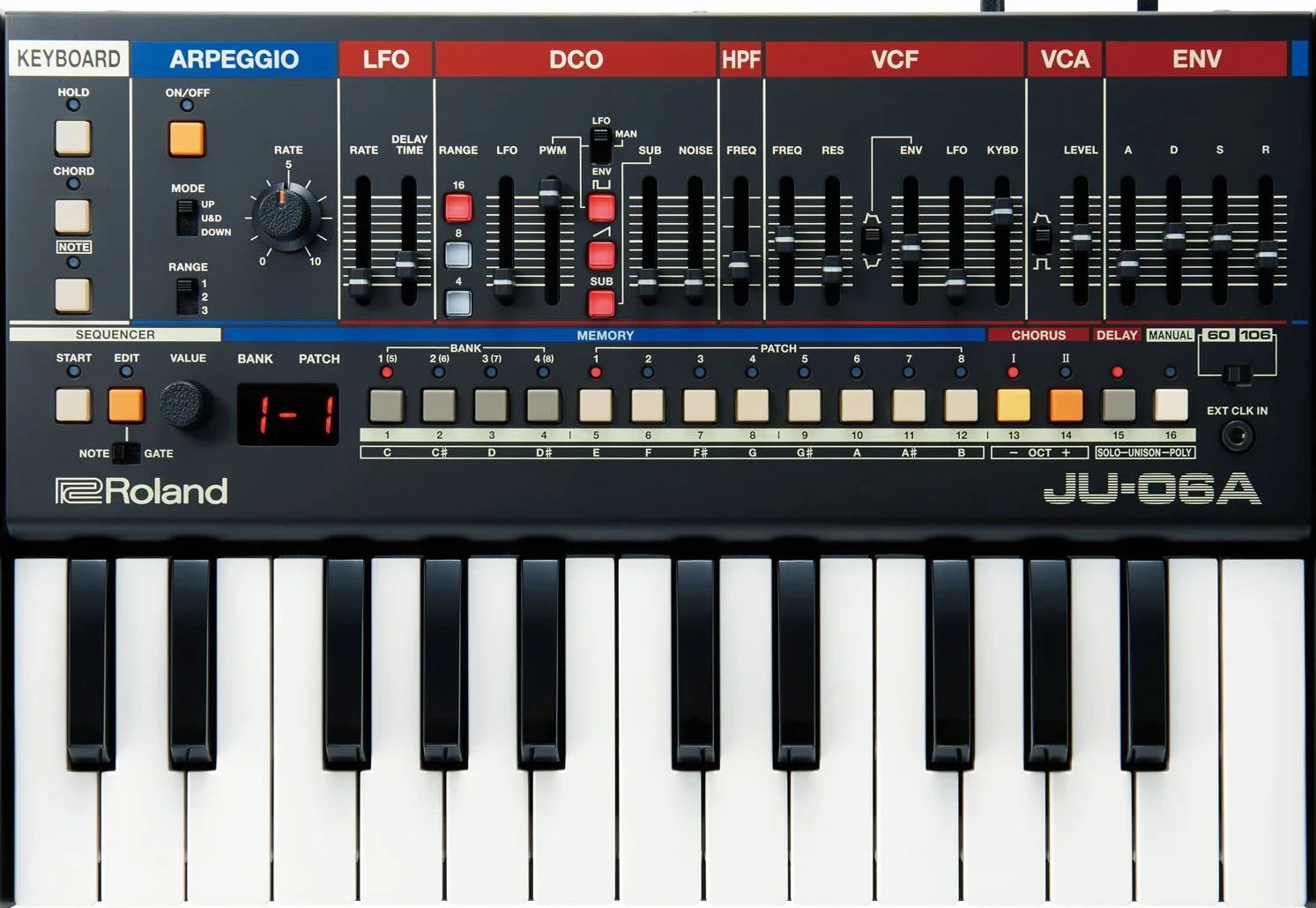 Module de sons JU-06A Roland, le son des années 1980