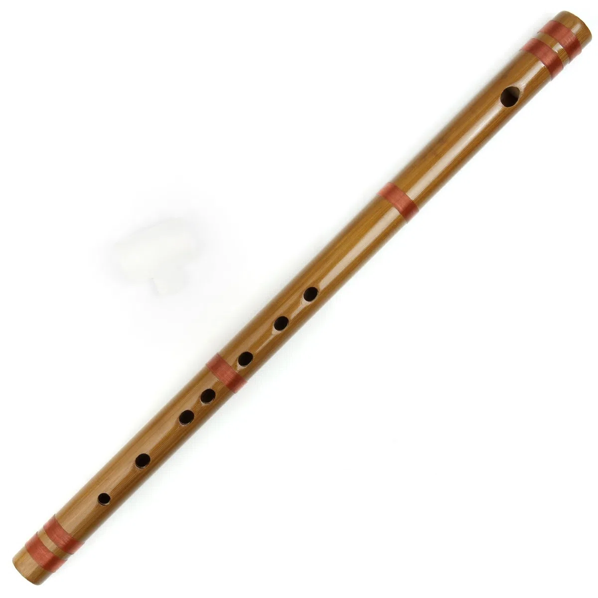 SUTILA Flûte japonaise Shinobue 7/8 hon faite à la main en bambou (7hon avec ligne rouge)