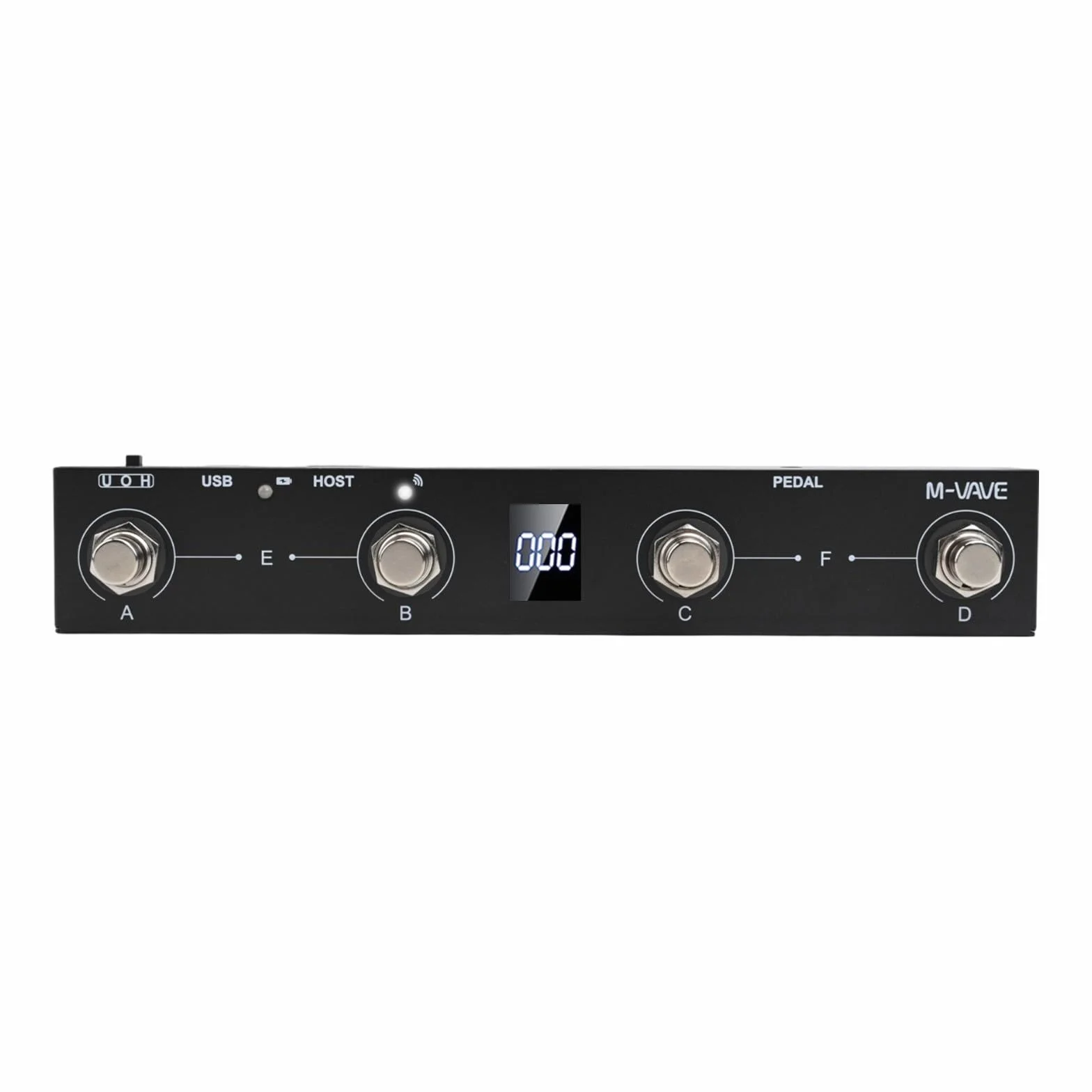 M-VAVE/Chocolate Plus Contrôleur MIDI/pédale avec 4 boutons programmables Construction en métal Connectivité USB Batterie rechargeable 12 heures de lecture pour musiciens interprètes (Noir)