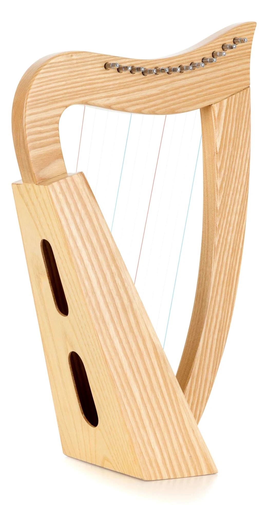 Classic Cantabile Harpe Celtique - Harpe Celtique Compacte en Frêne - 12 Cordes - Accordée en Do Majeur - Inclus Sacoche et 2 Clés d’Accordage - Hauteur : 51 cm