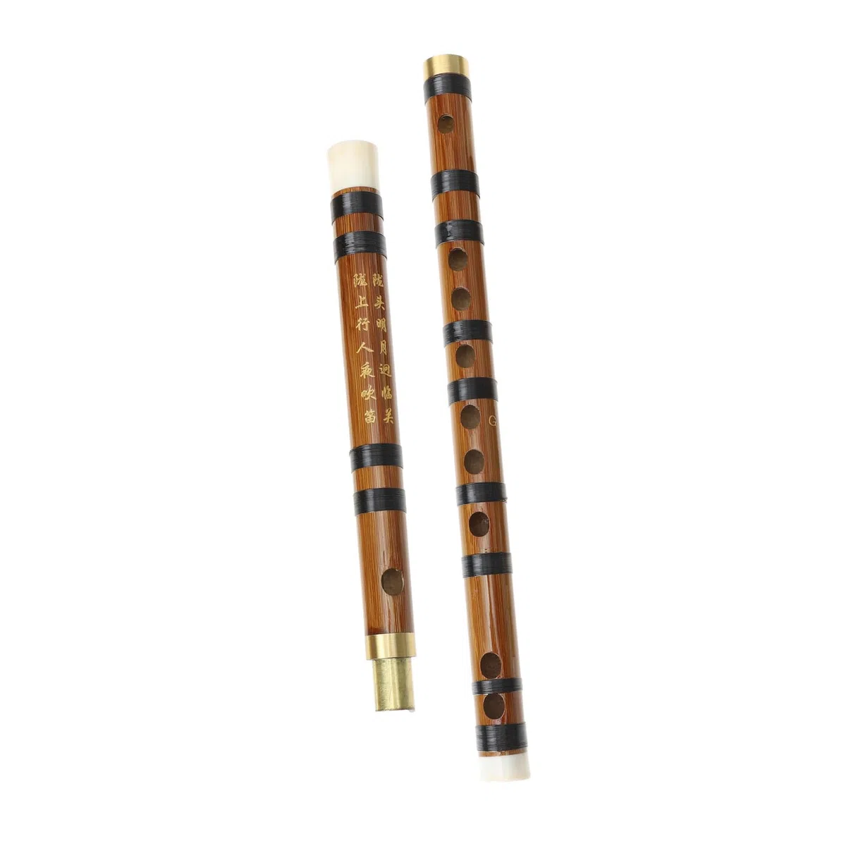 YARNOW Flûte en Bambou Détachable de Style Rétro, Ton Précis et Prise en Main Confortable, Instrument Traditionnel pour Débutants en Musique